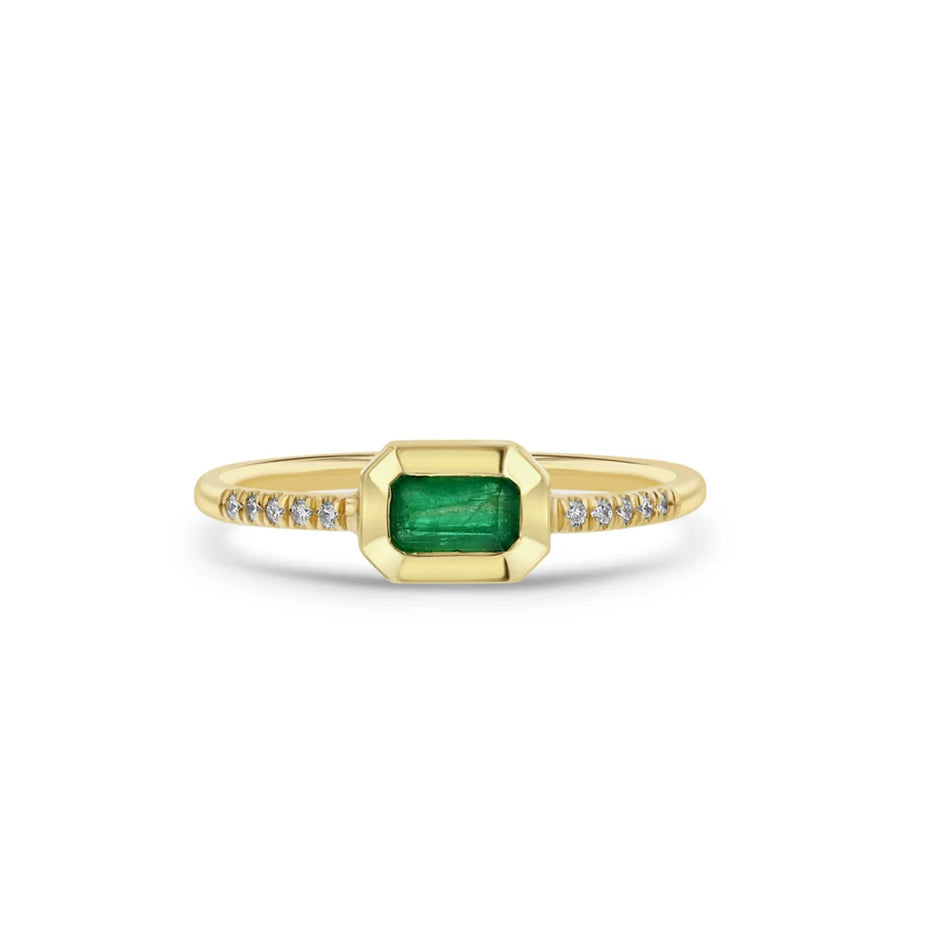 Emerald Cut Emerald Ring-Zoë Chicco