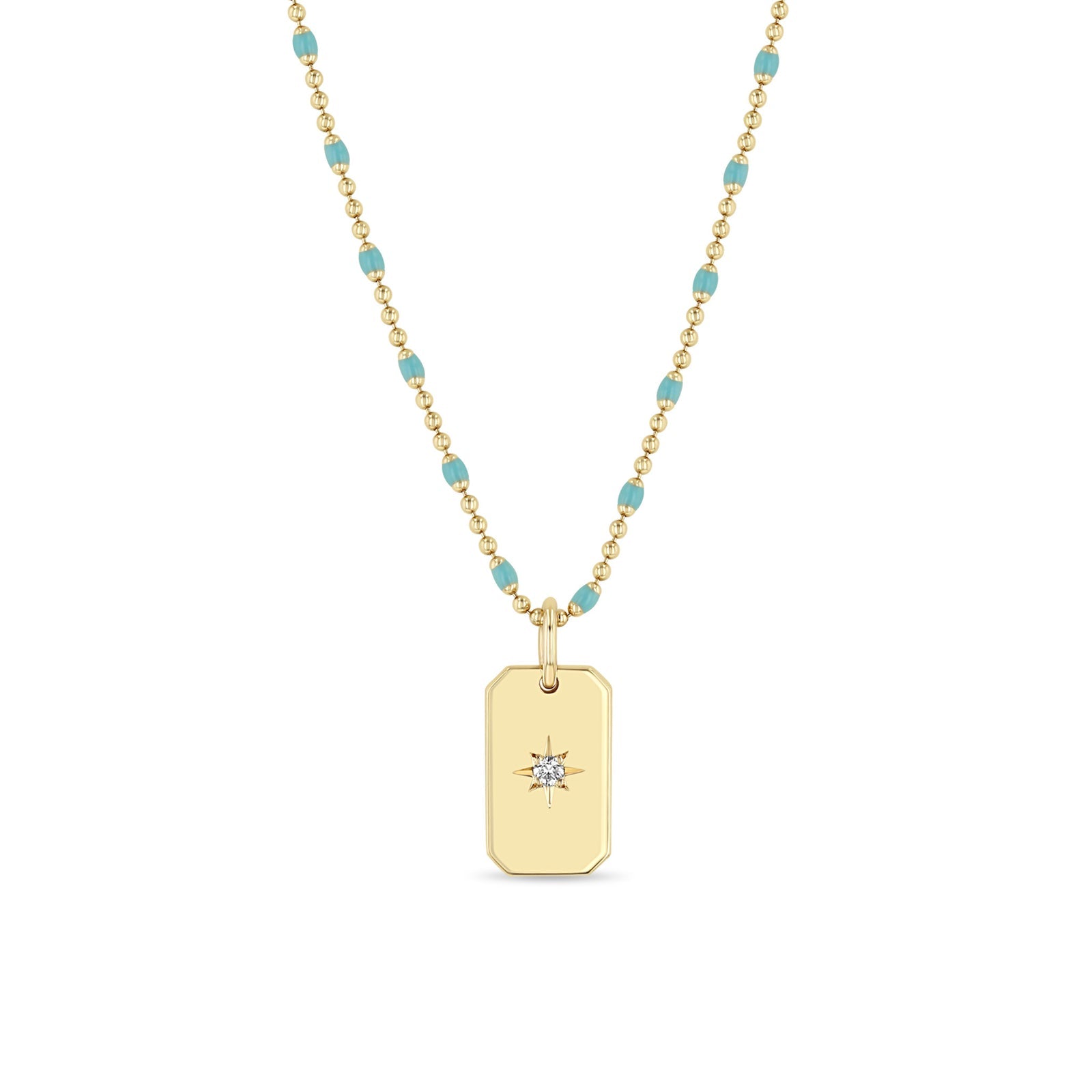 Enamel Star Diamond Necklace-Zoë Chicco
