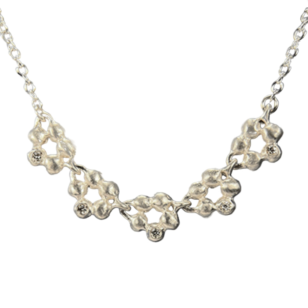 Flower Cluster Collar Necklace-Branch