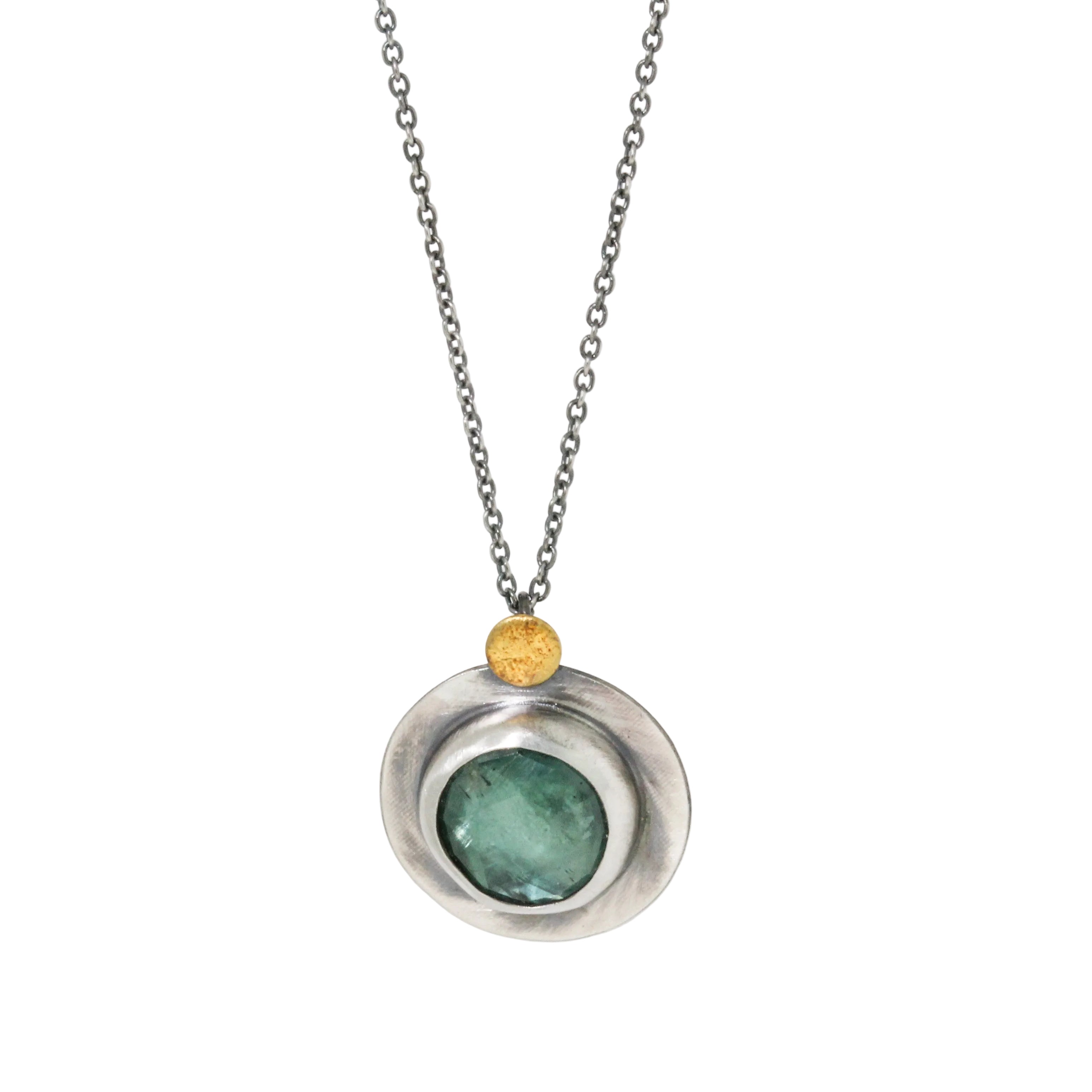 Full Moon Green Kyanite Necklace-Austin Titus