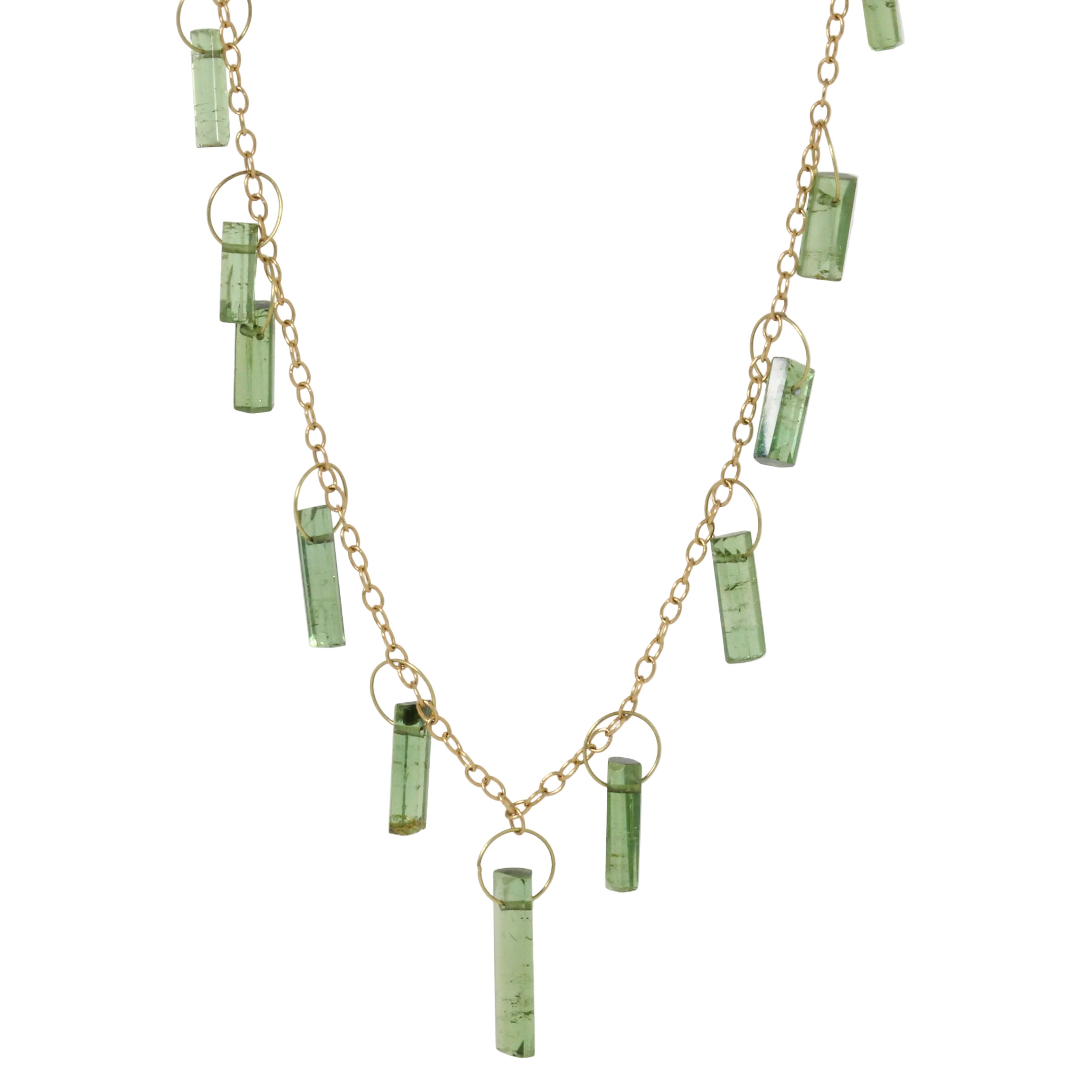 Green Tourmaline Bunches Necklaces-Heather Guidero