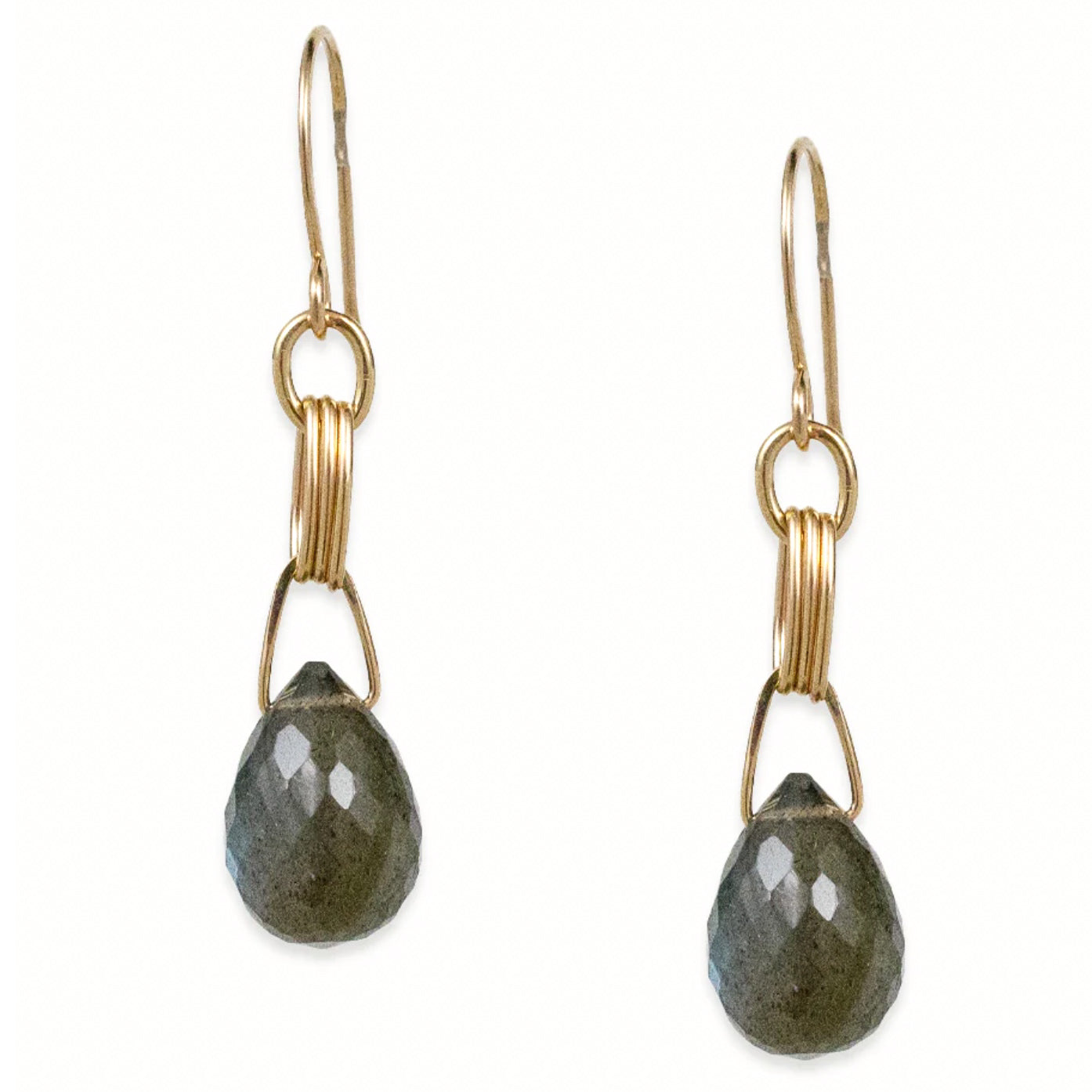 Greta Labradorite Earrings-Lulu Designs