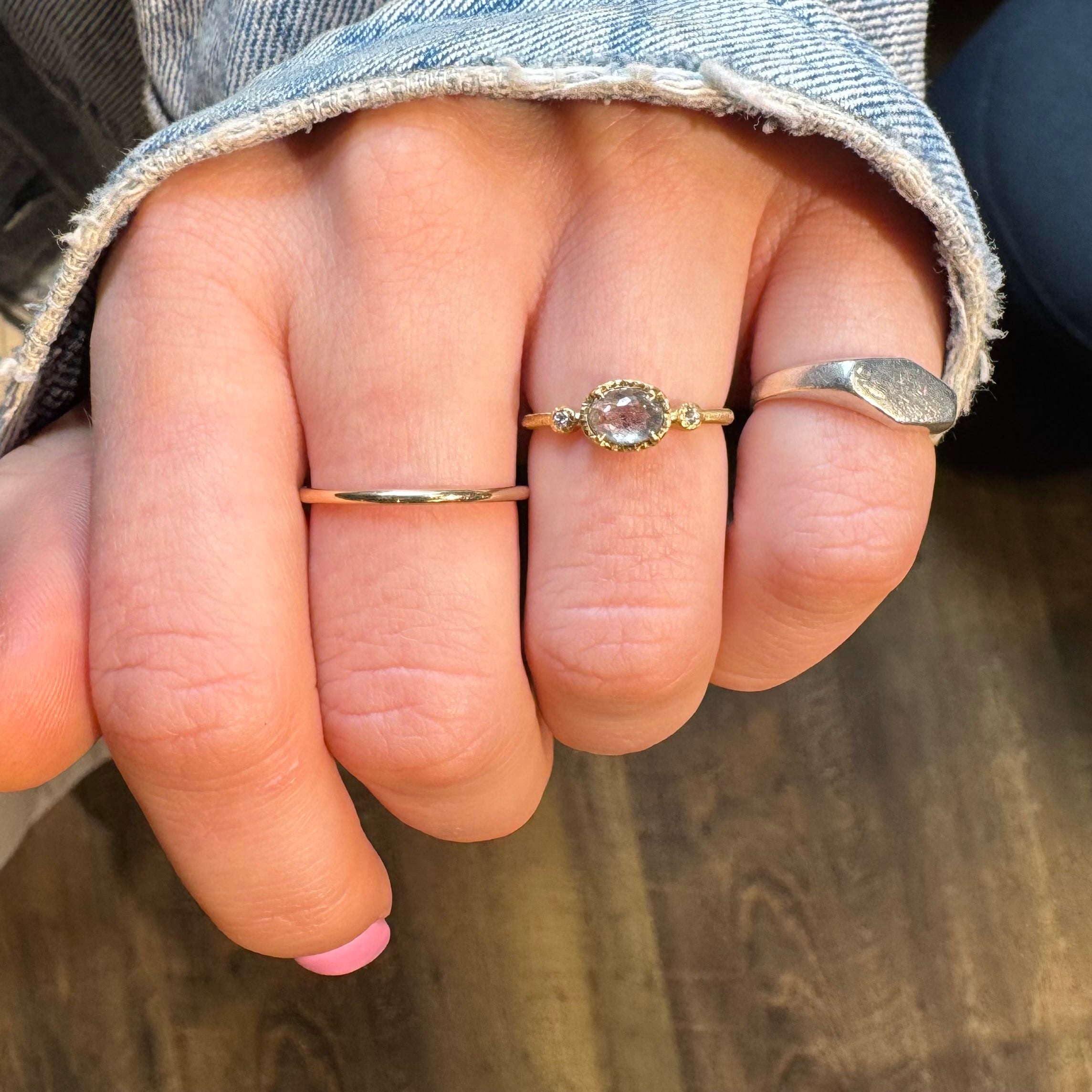 Grey Diamond Muguet Ring-Yasuko Azuma