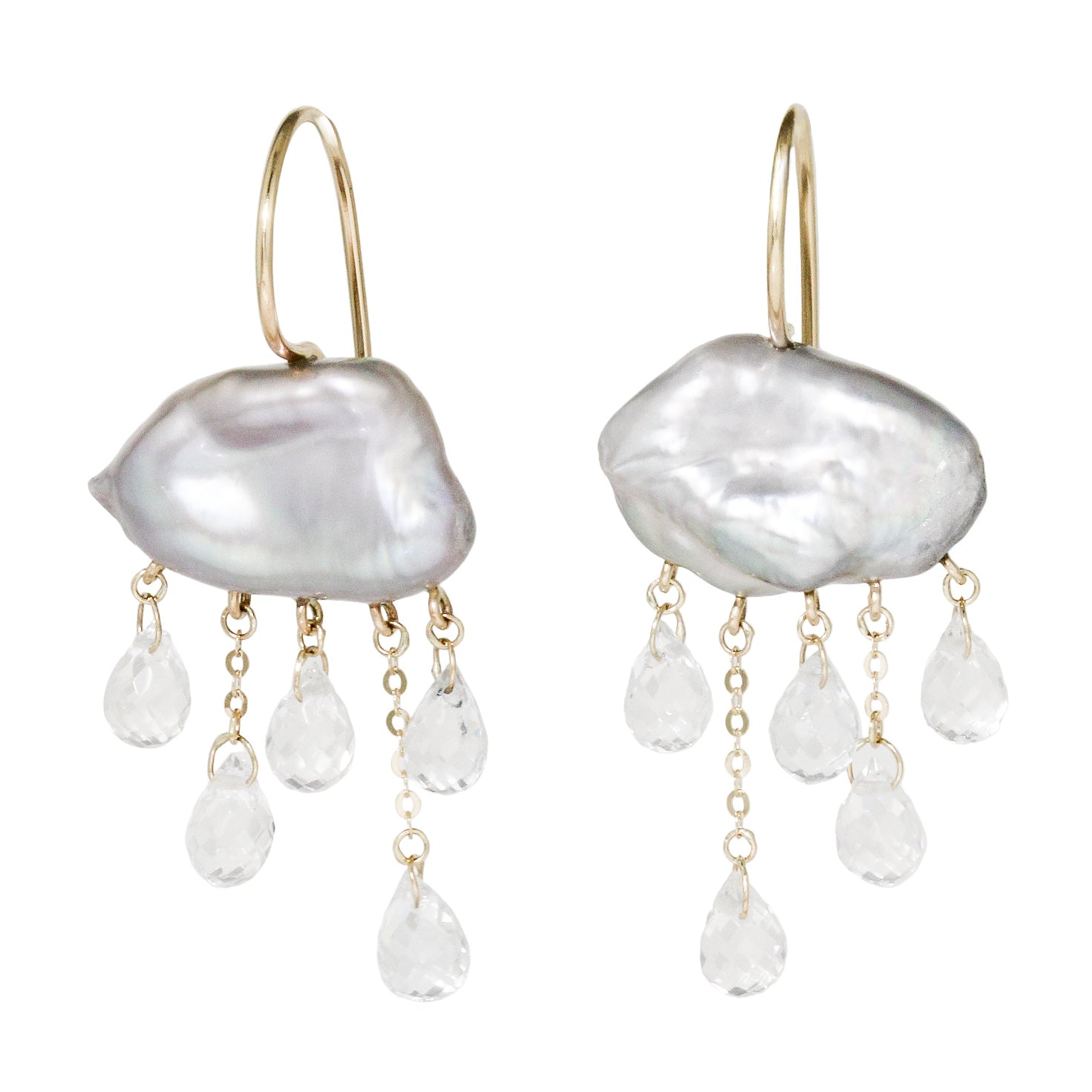 Grey Monsoon Earrings No.5-Rachel Quinn