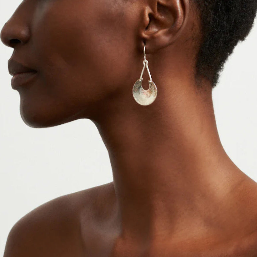 Hammered Oshun Earrings-Jill Platner