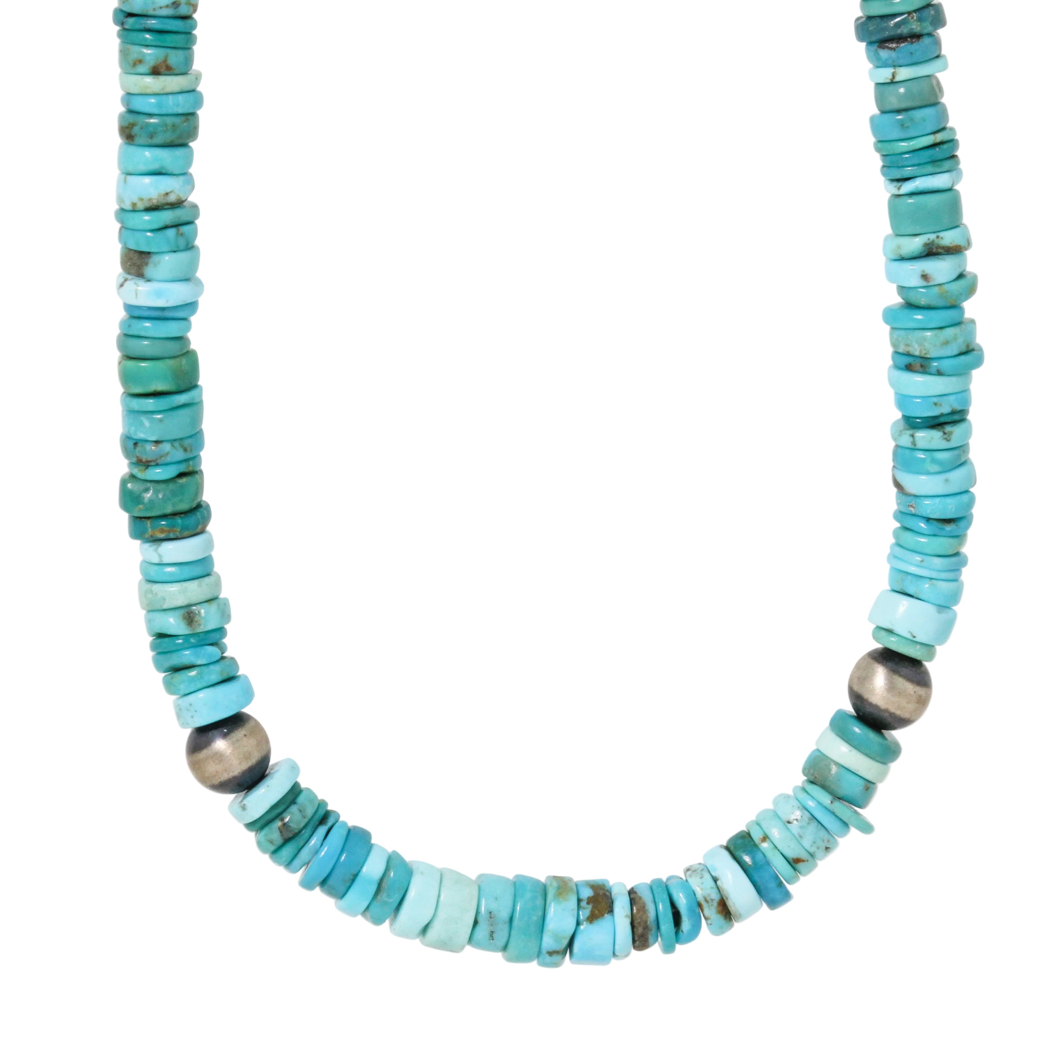 Handcut Heishi Turquoise Strand Necklace-Southwest