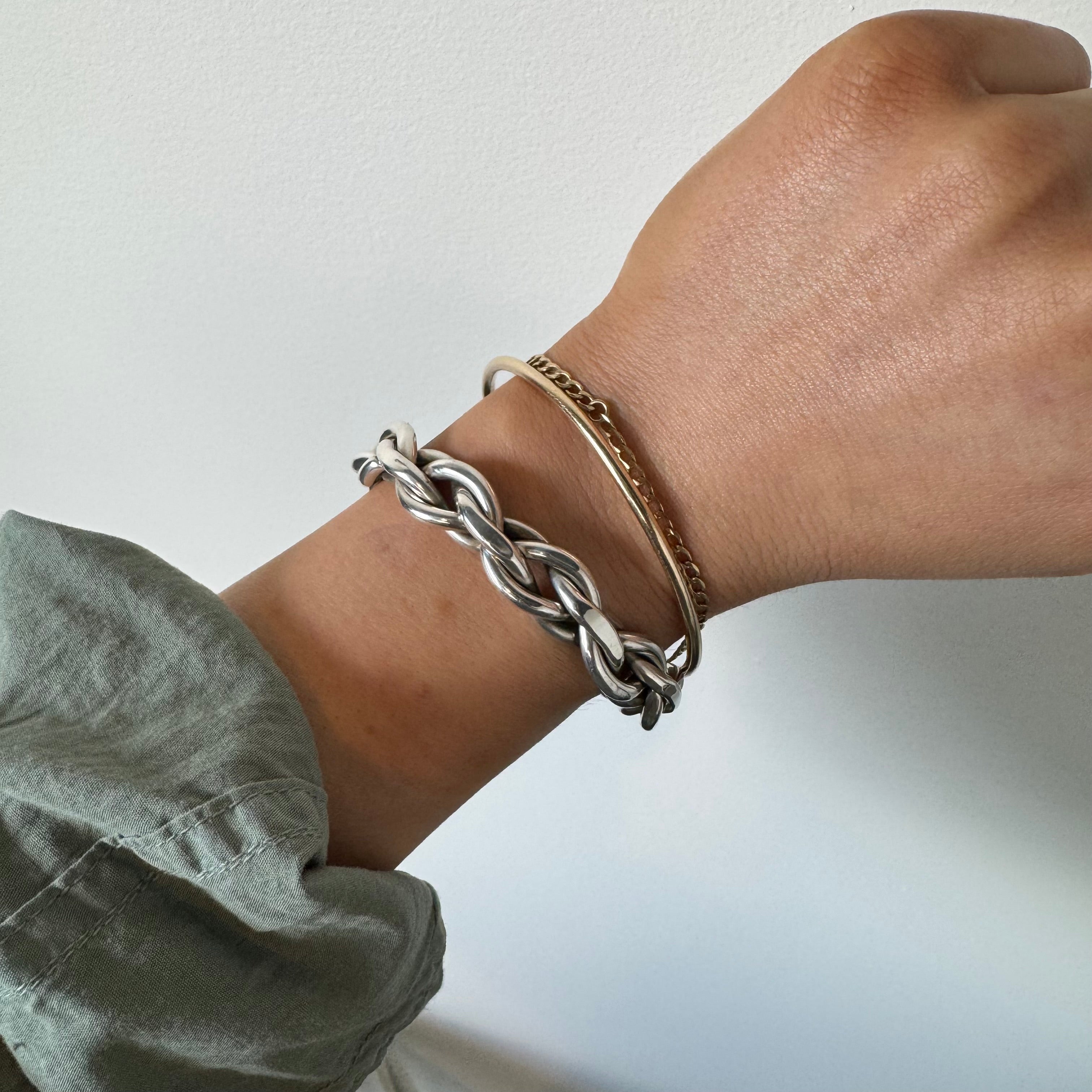 Heavy Braided Cuff Bracelet-Southwest