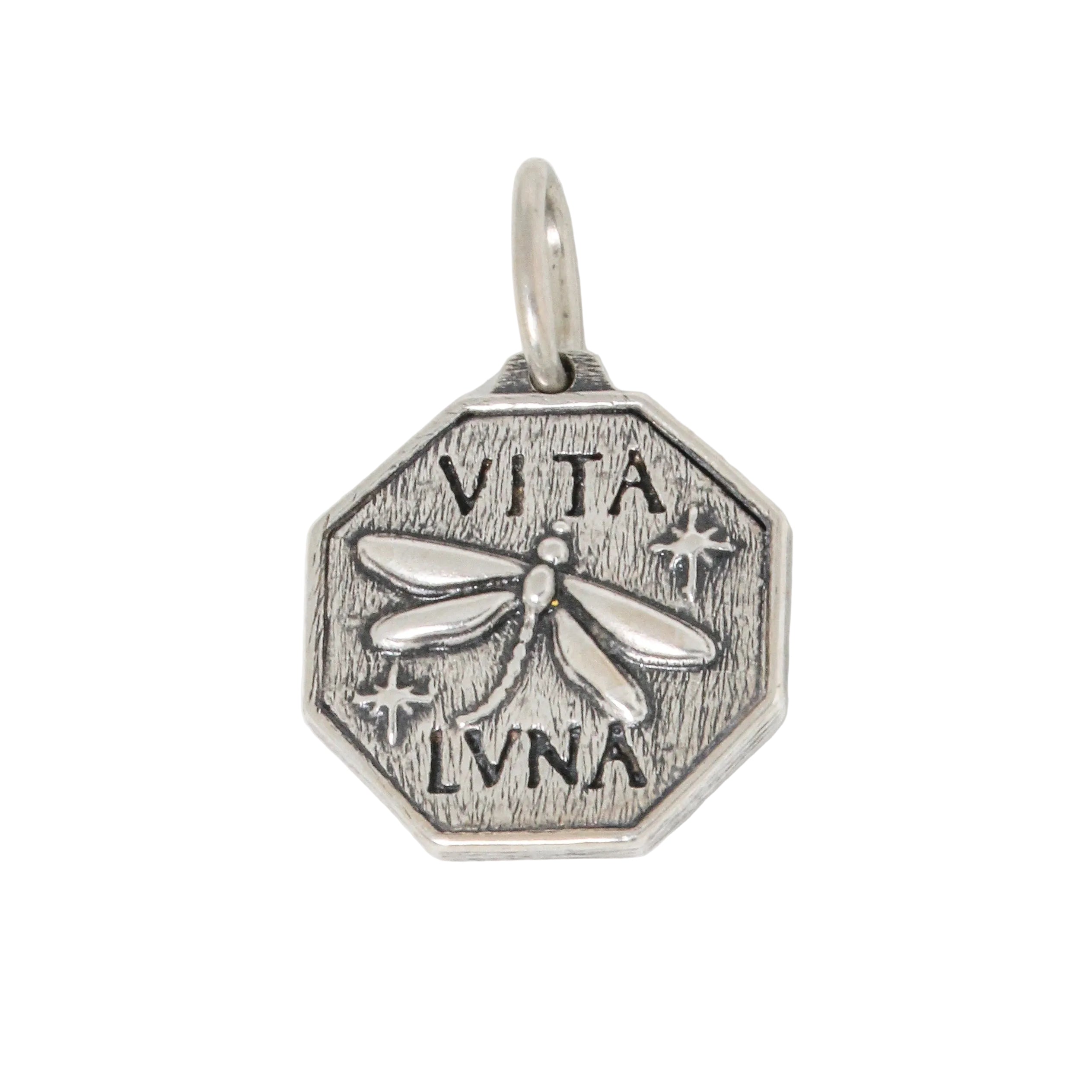 Hexagon Clover & Dragonfly Charm-Erica Molinari