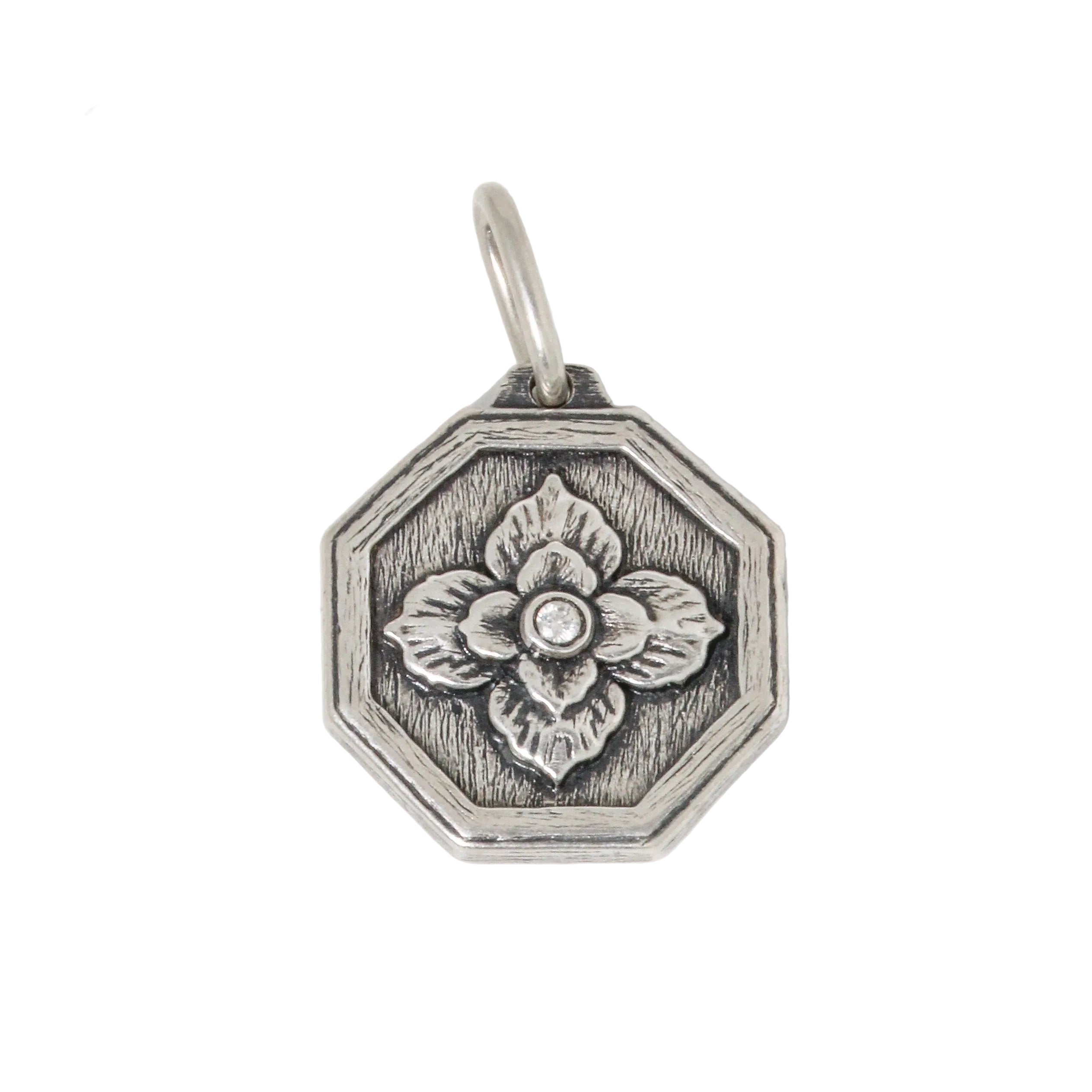Hexagon Clover & Dragonfly Charm-Erica Molinari