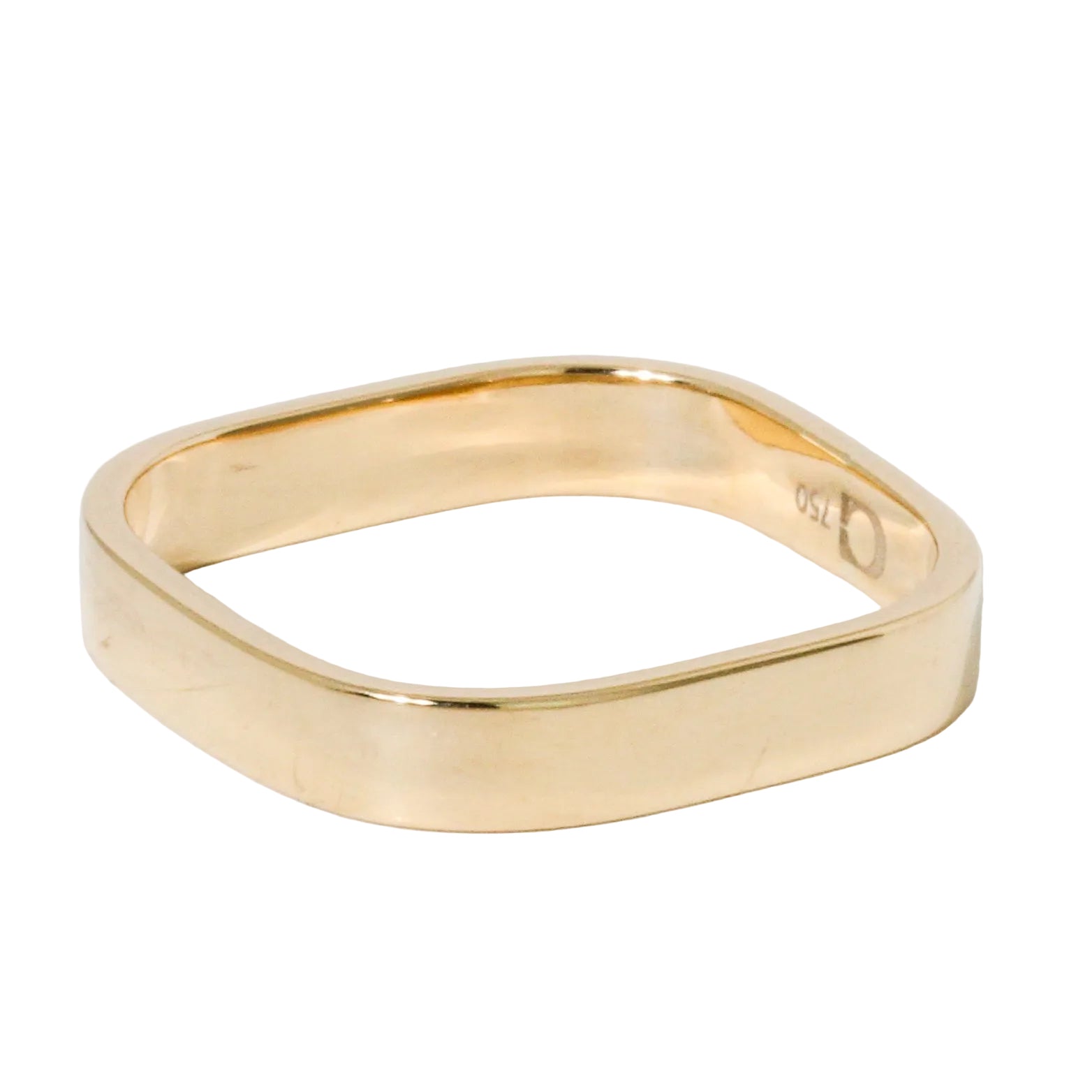 Kimberly Yellow Gold Square Ring-Stephanie Cachard