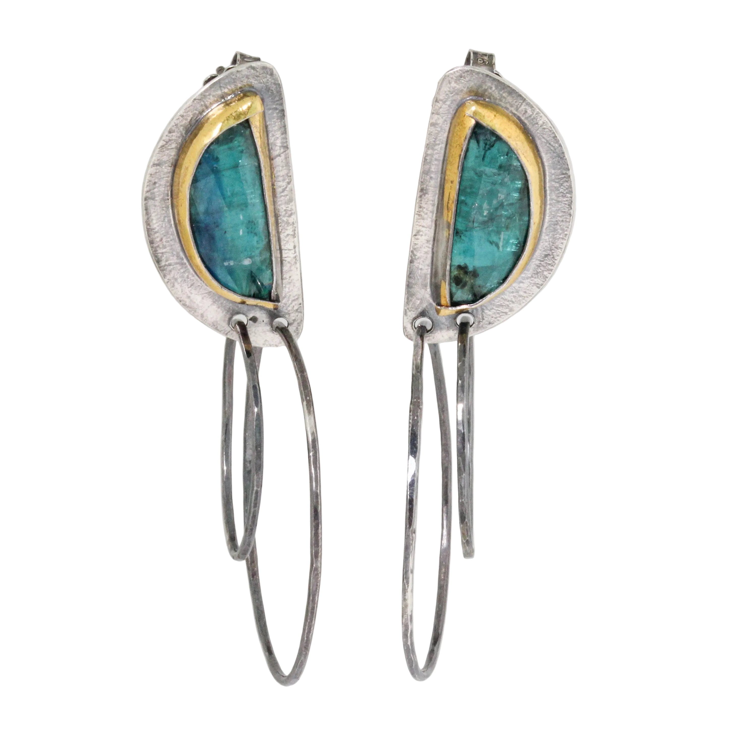 Kyanite Post Earrings with Mobile Drops-Austin Titus