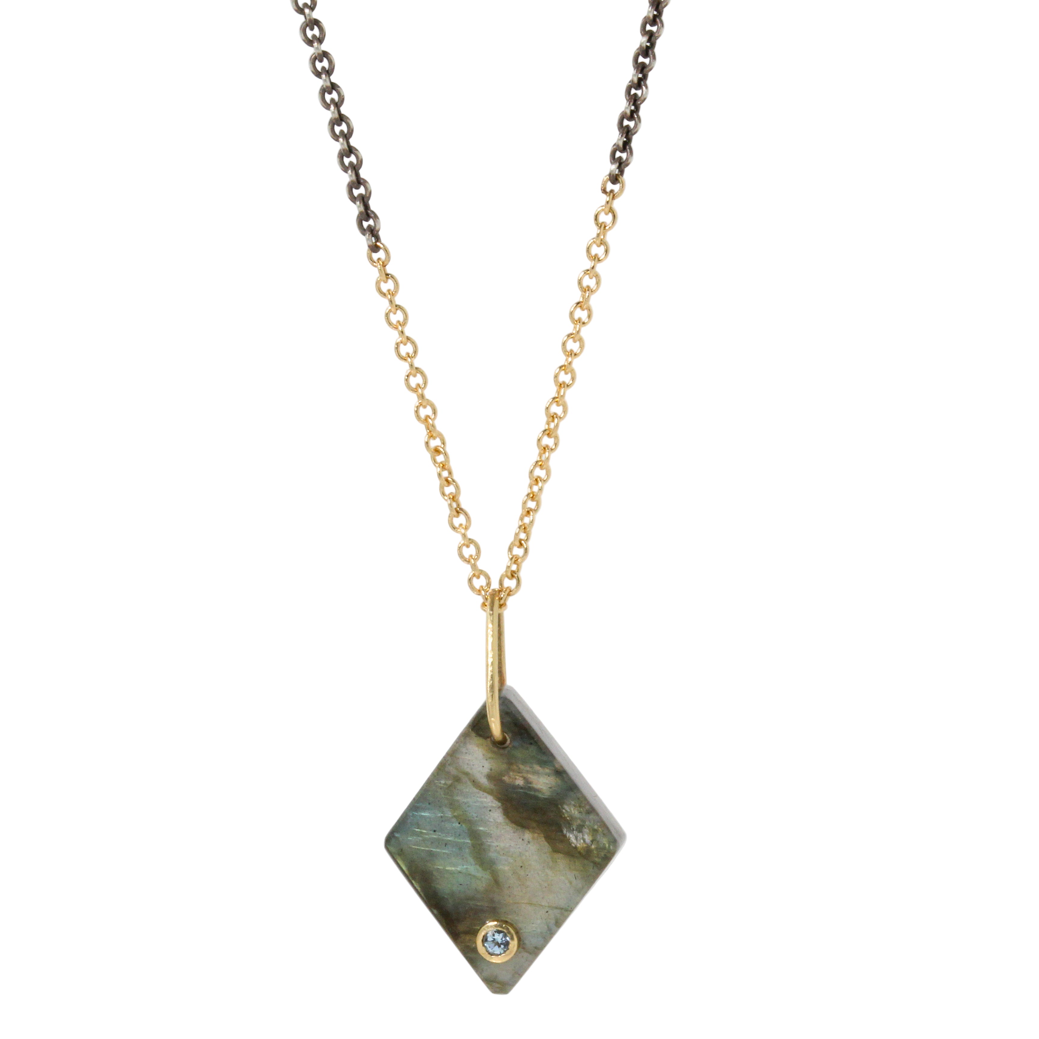 Labradorite & Aquamarine Necklace-Karin Luvaas