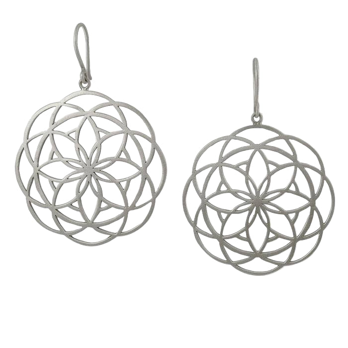 Large Flower of Life Earrings-Jane Diaz
