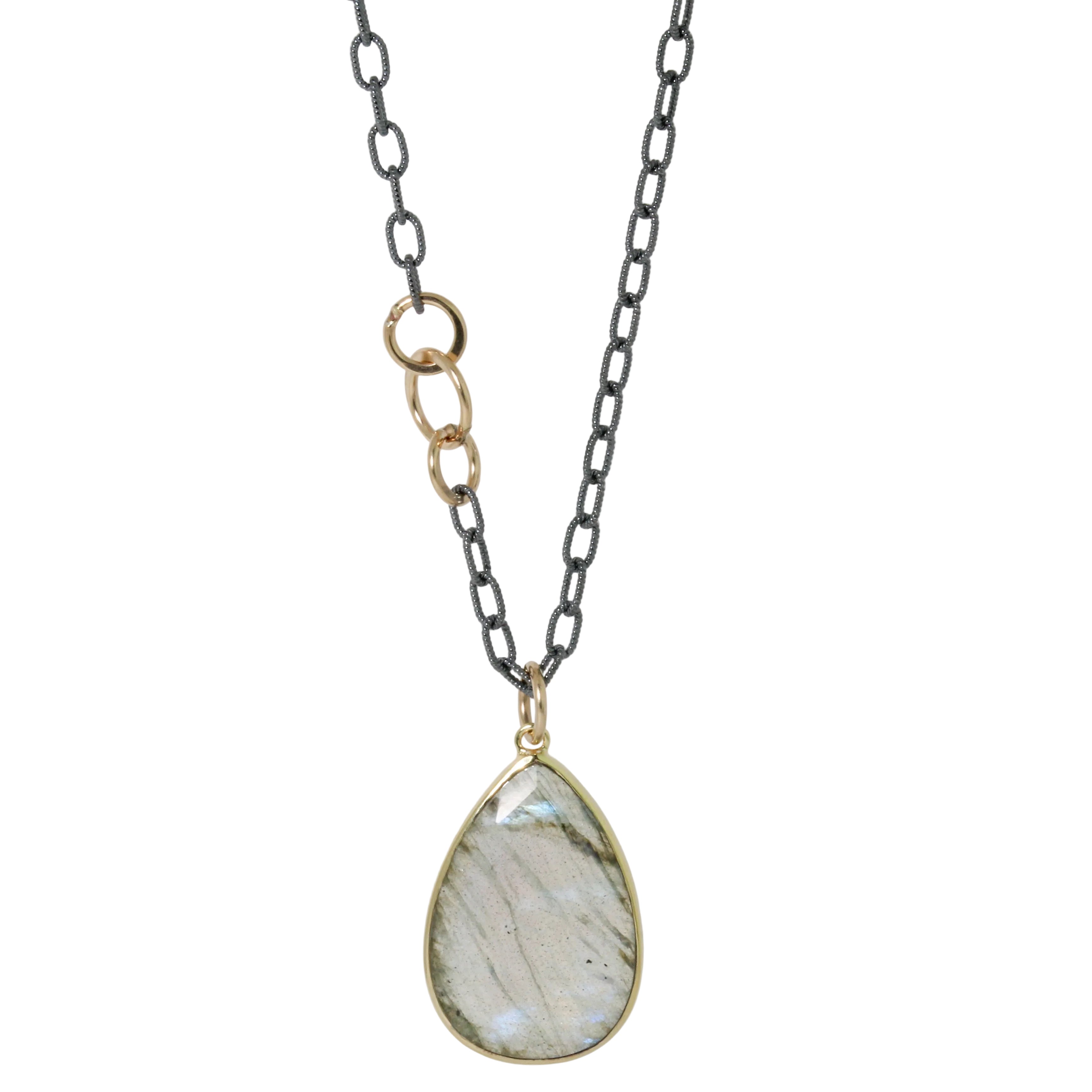 Leger Long Labradorite Necklace-Lulu Designs