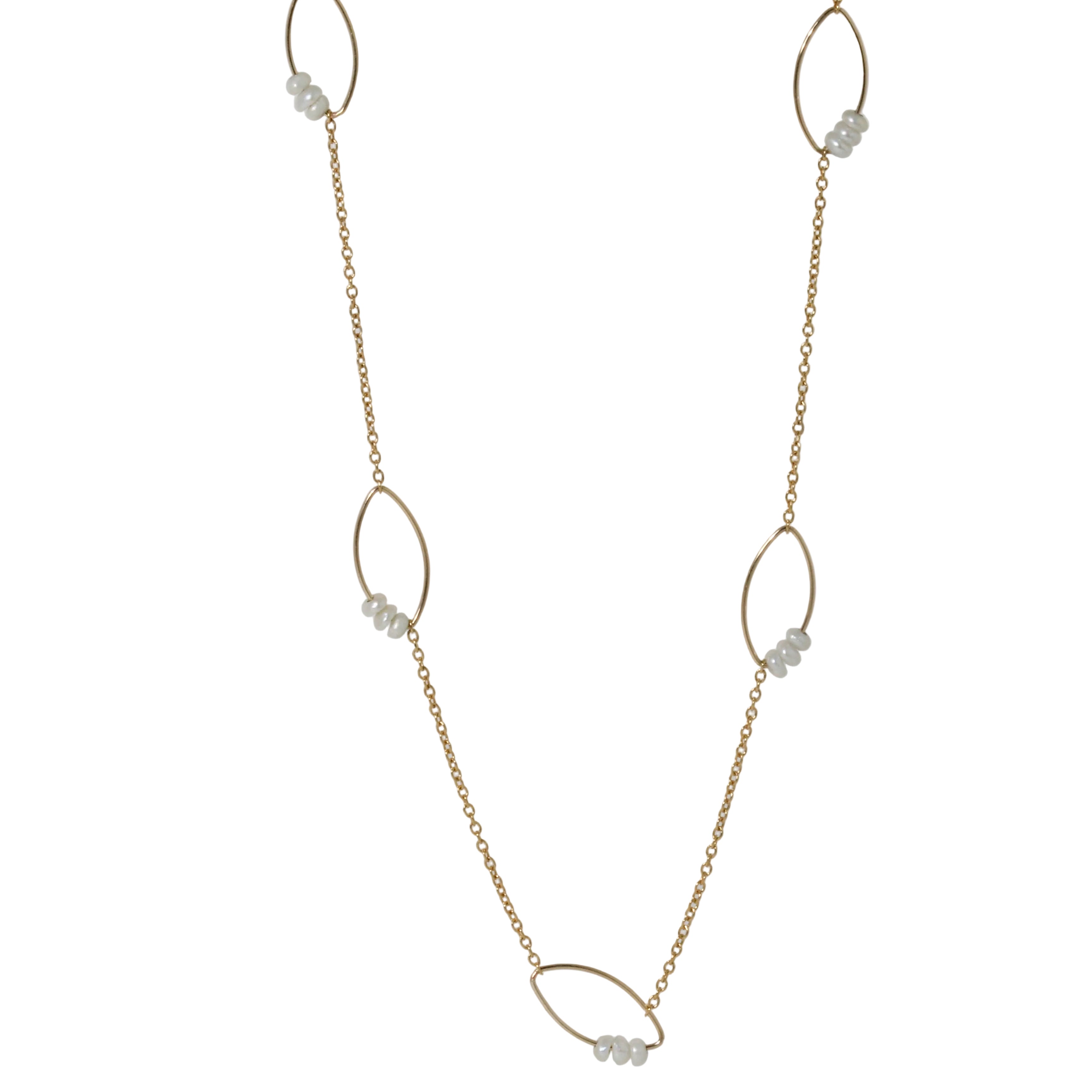 Lucca White Pearl Necklace-Lulu Designs