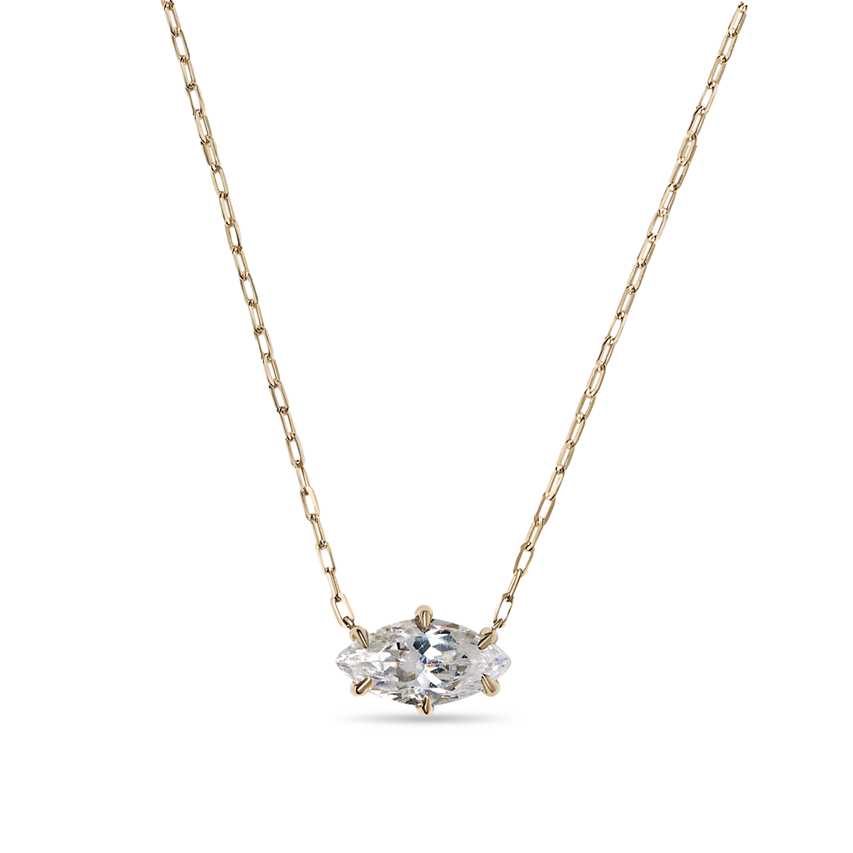 Marquise Diamond Pendant Necklace