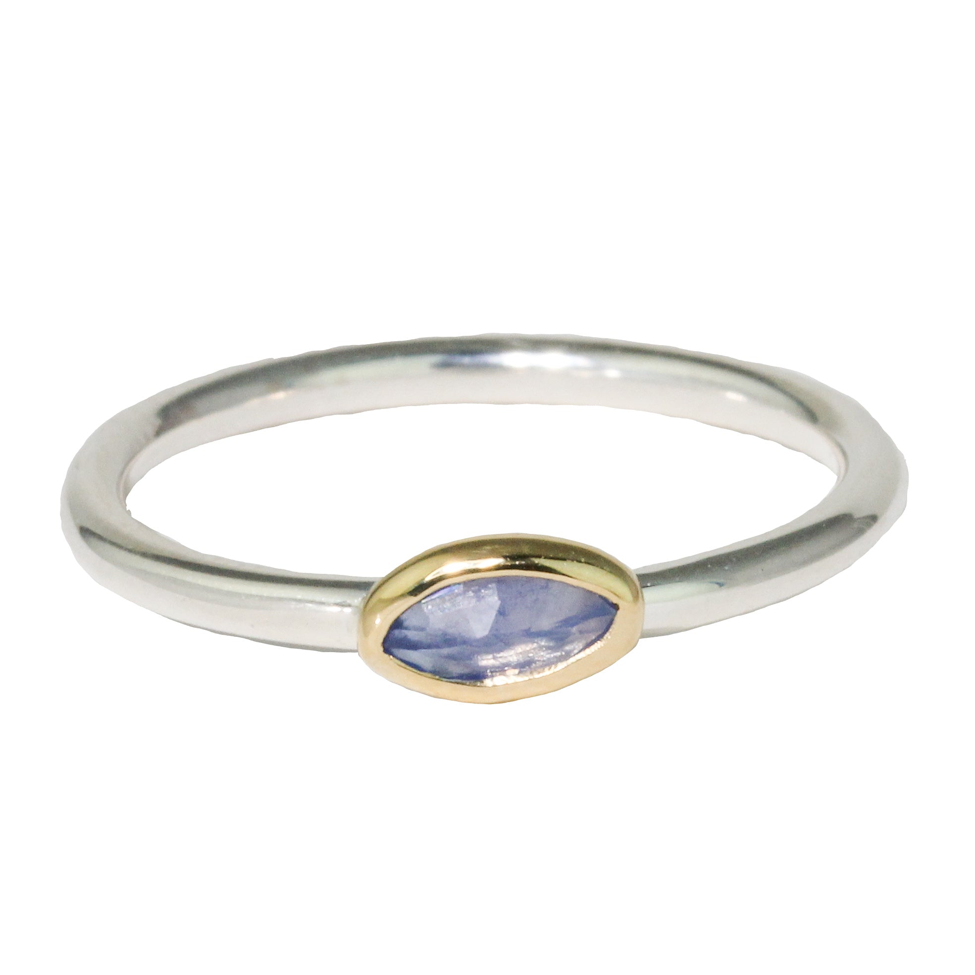 Marquis Blue Sapphire Stacking Ring-Sara Thompson