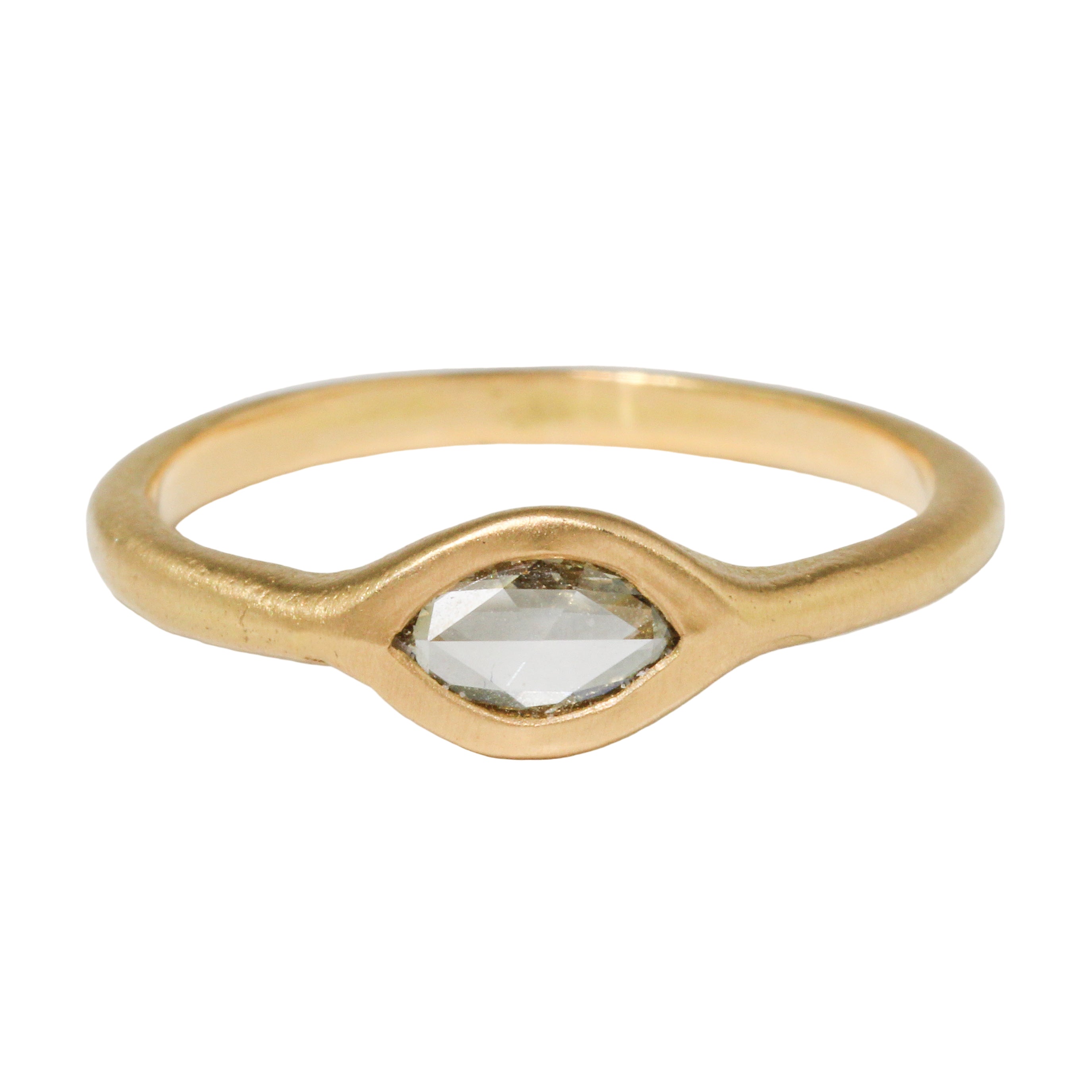 Marquis Diamond Signet Ring-Petite Baleine