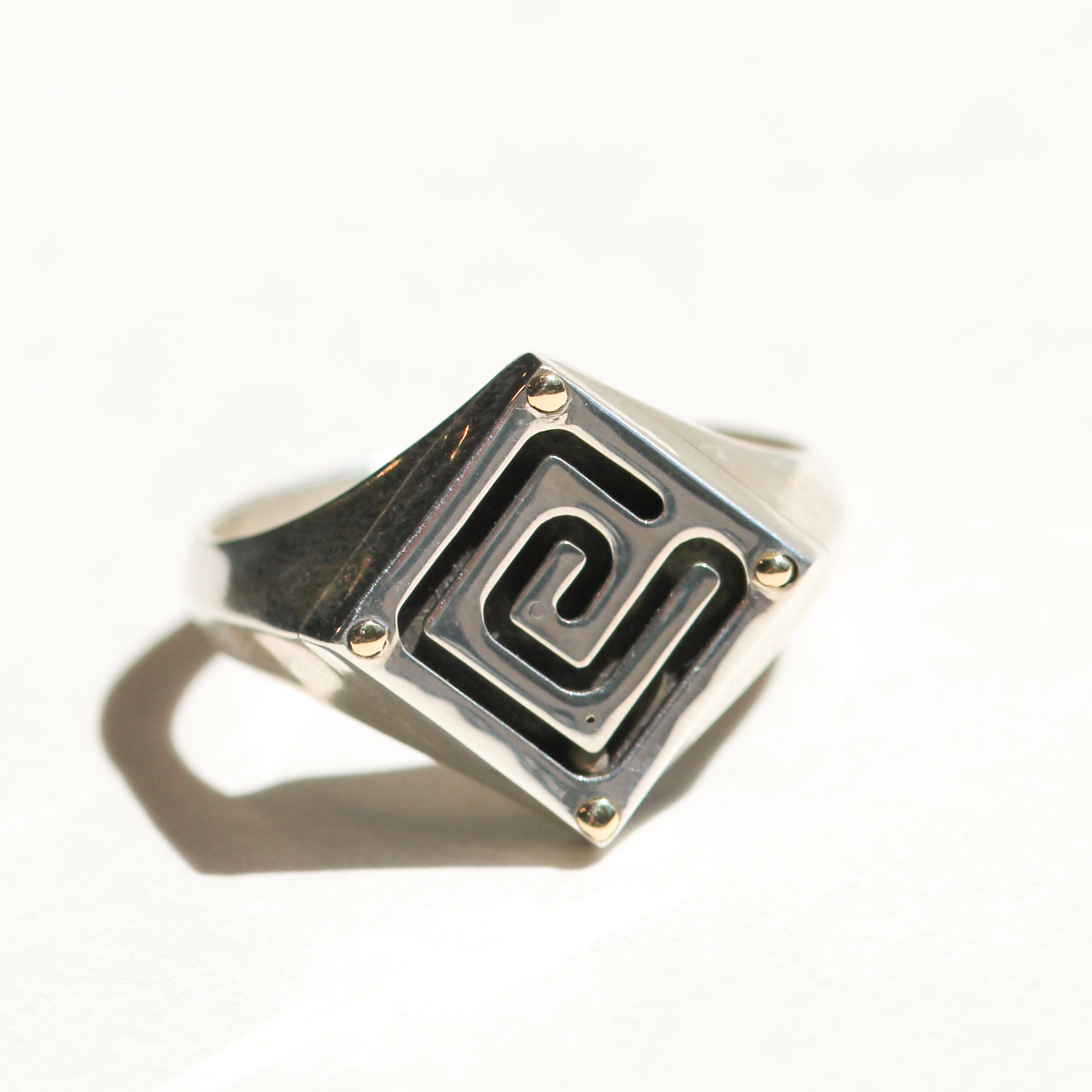 Maze Signet Ring-Emma Brooke
