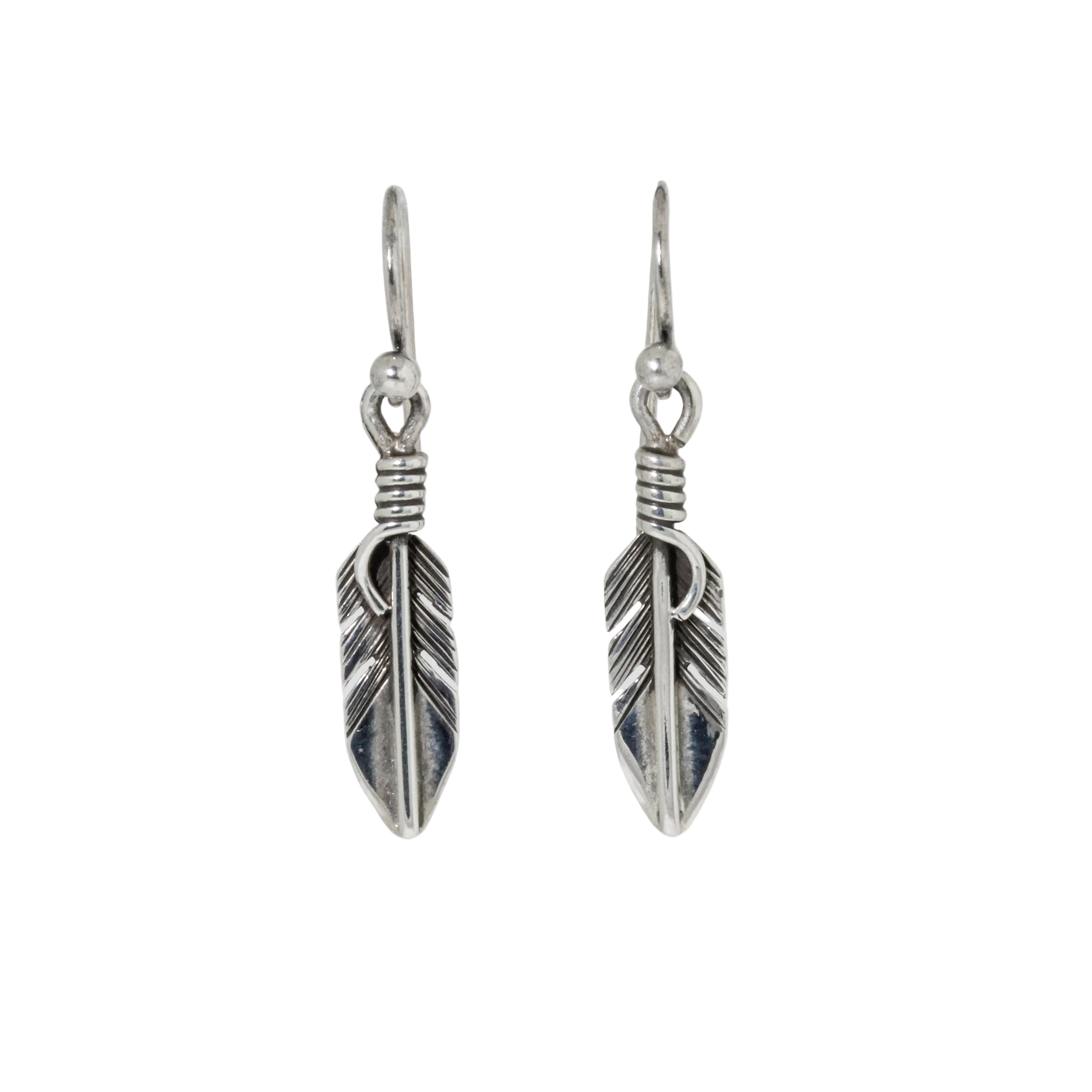 Micro Feather Earrings by Lena Platero-Southwest
