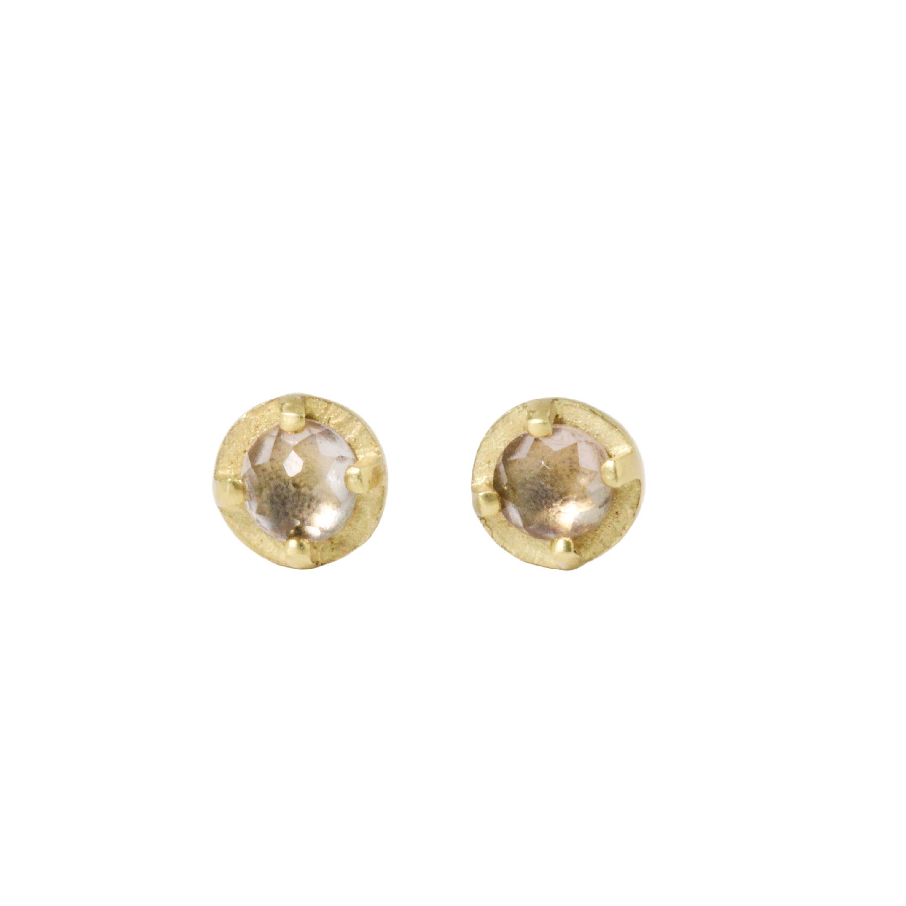 Mini Carved Zircon Stud Earrings-Heather Guidero