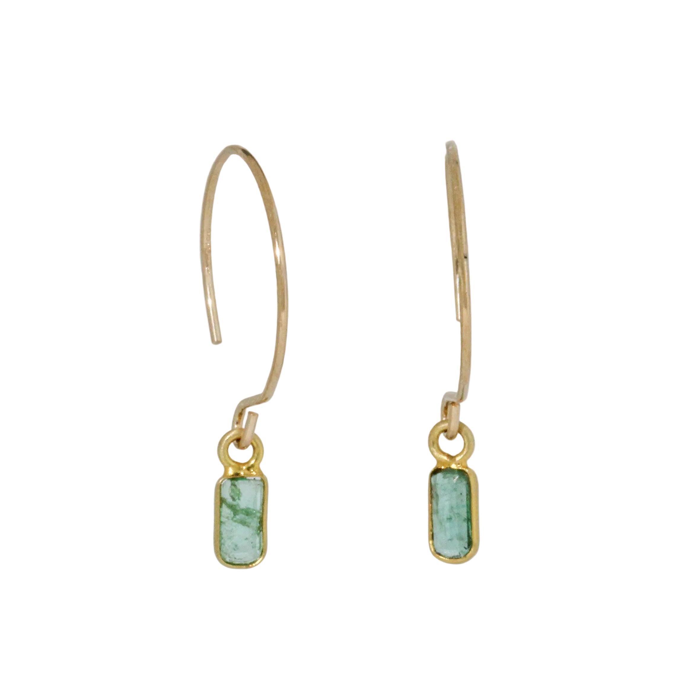 Mini Emerald Earrings-Margaret Solow