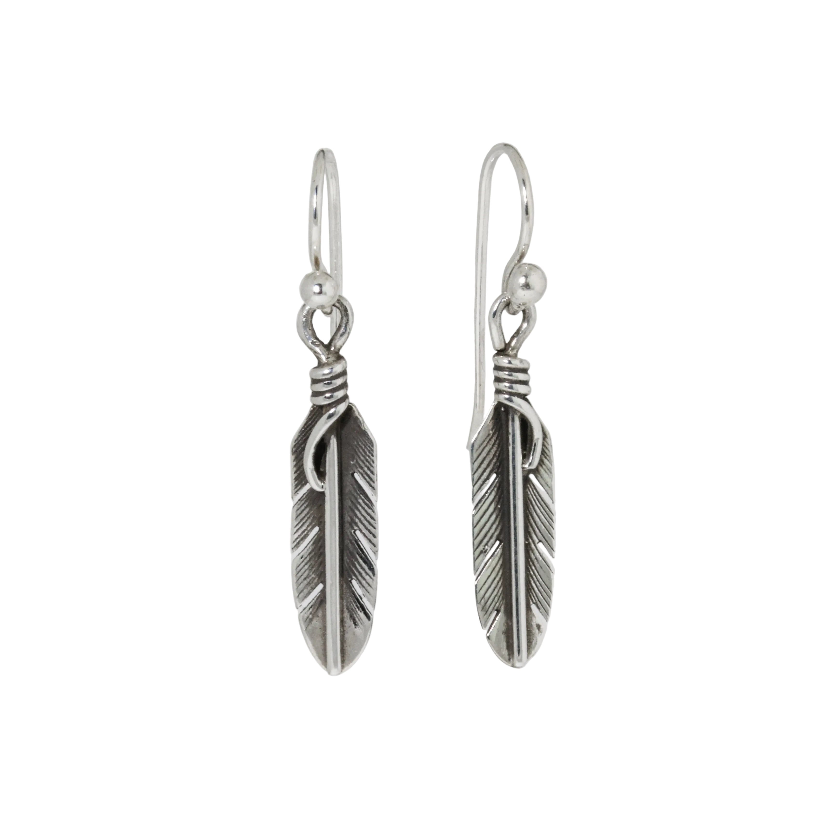 Mini Feather Earrings by Lena Platero-Southwest