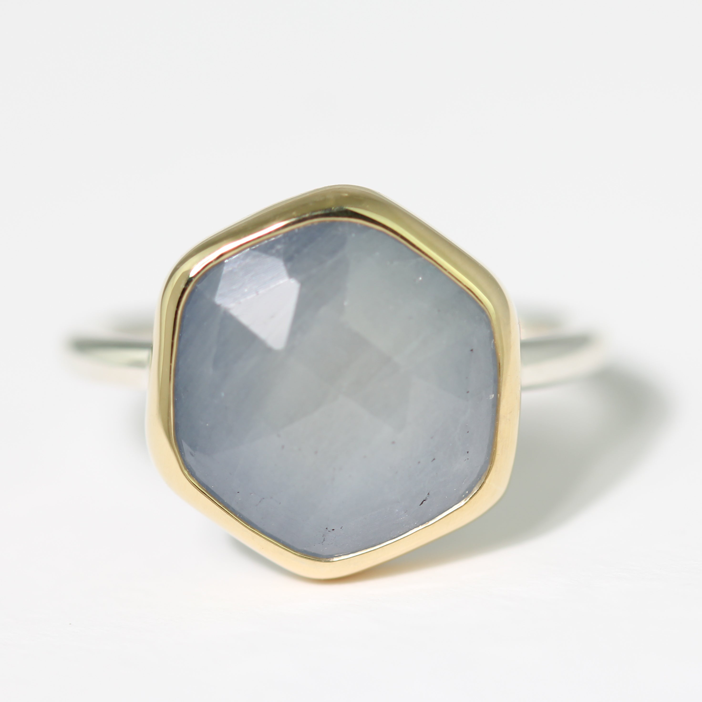Mini Hex Aquamarine Ring-Sara Thompson