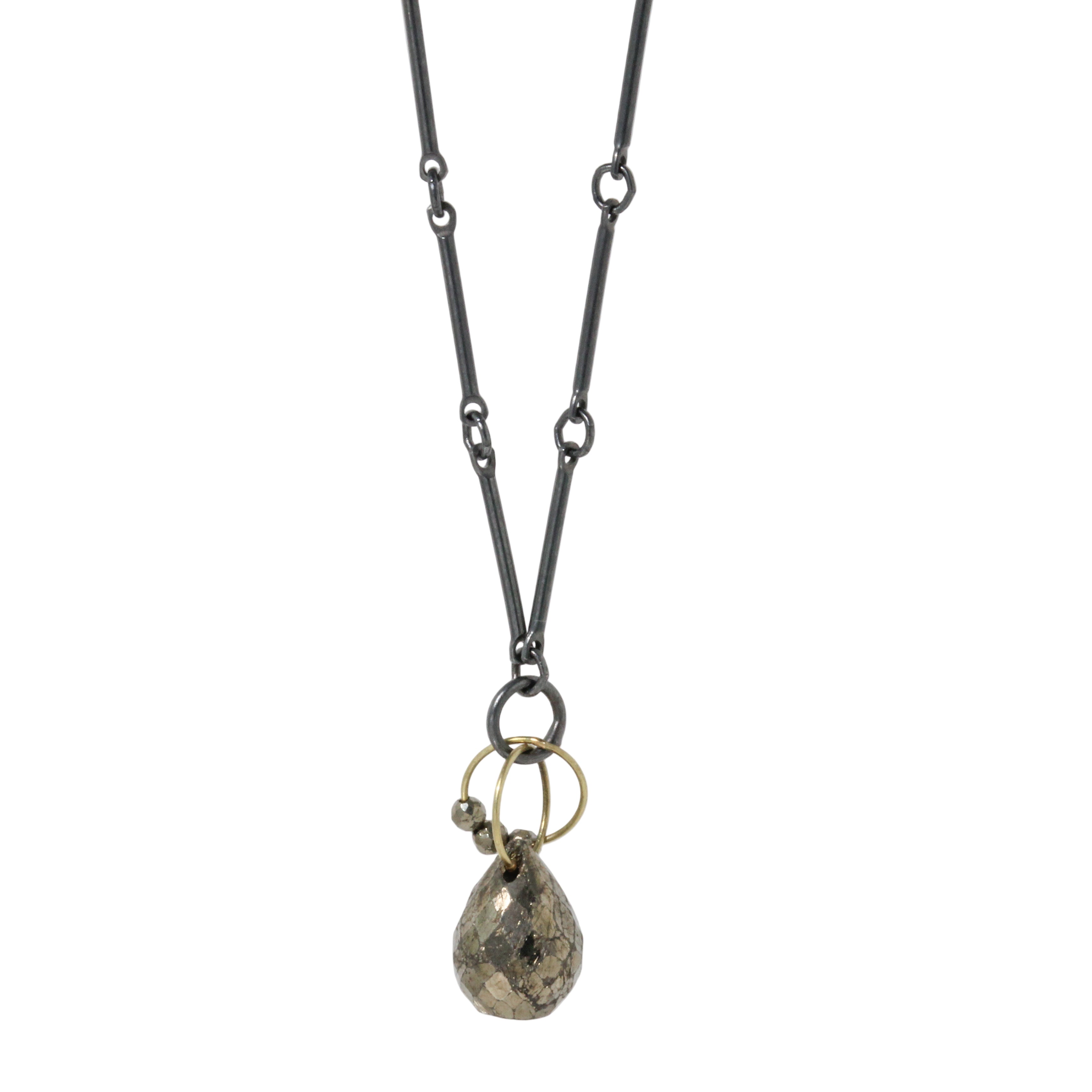 Mini Tangle Pyrite Necklace-Heather Guidero