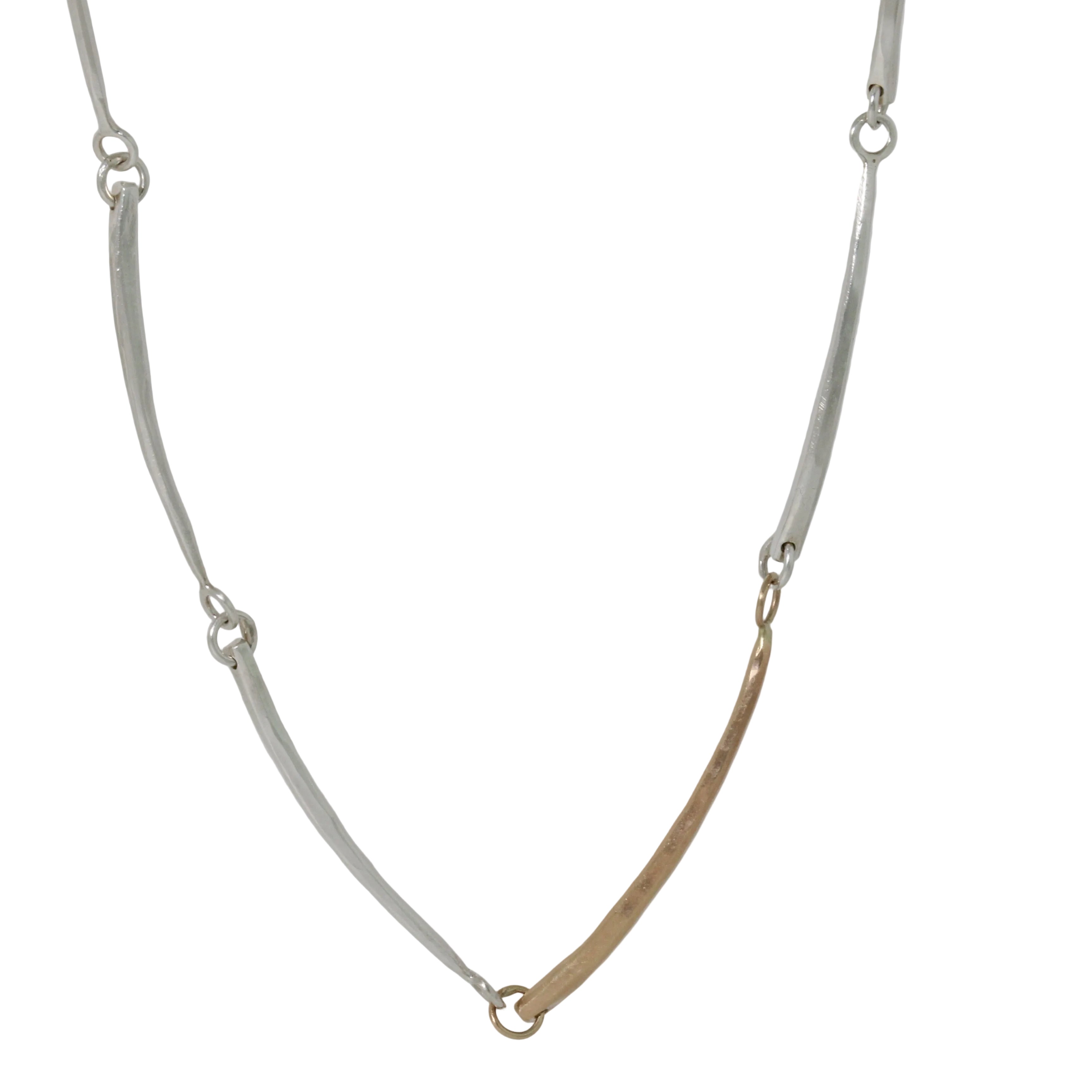 Mixed Metal Forged Link Necklace-Catherine Chandler