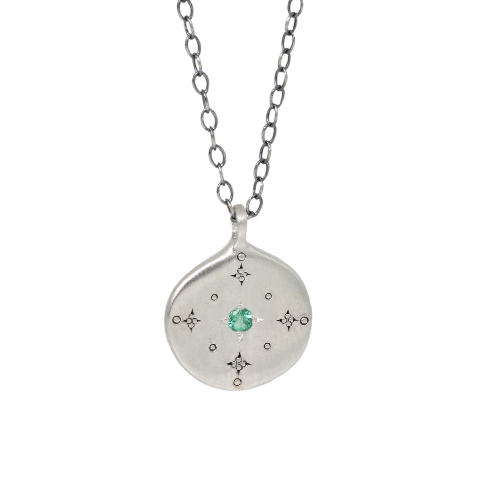 New Moon Emerald Necklace-Adel Chefridi