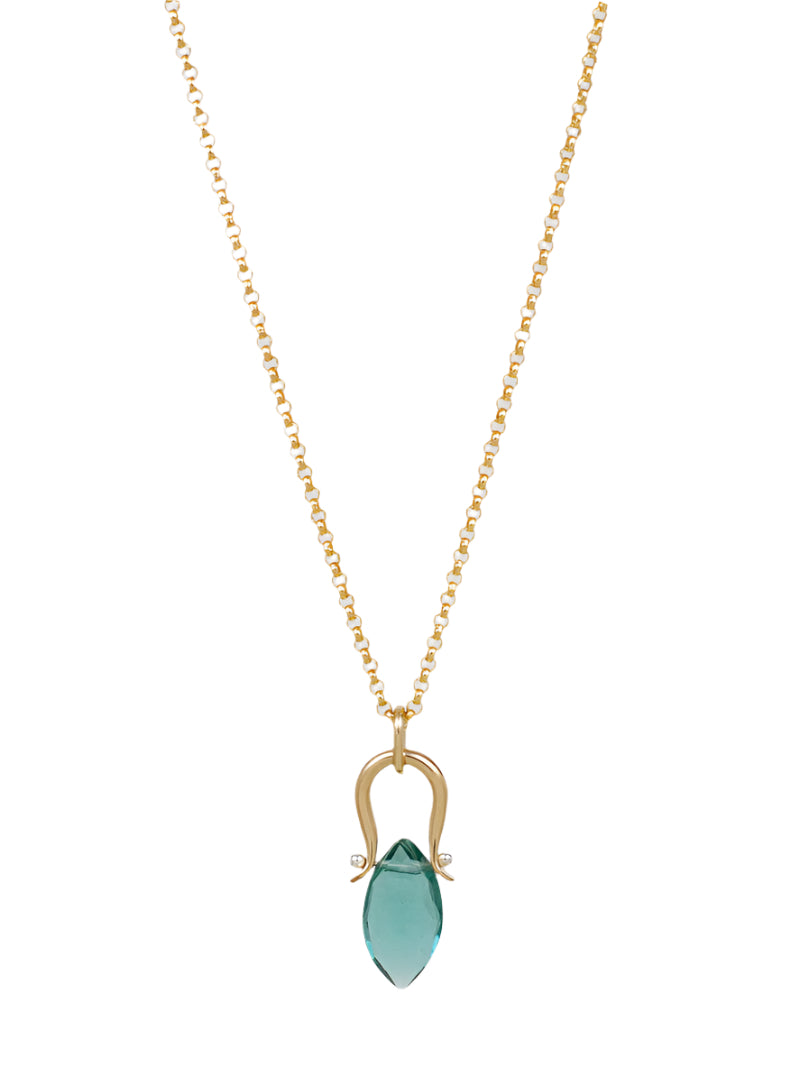 Nova Green Quartz Necklace-Lulu Designs