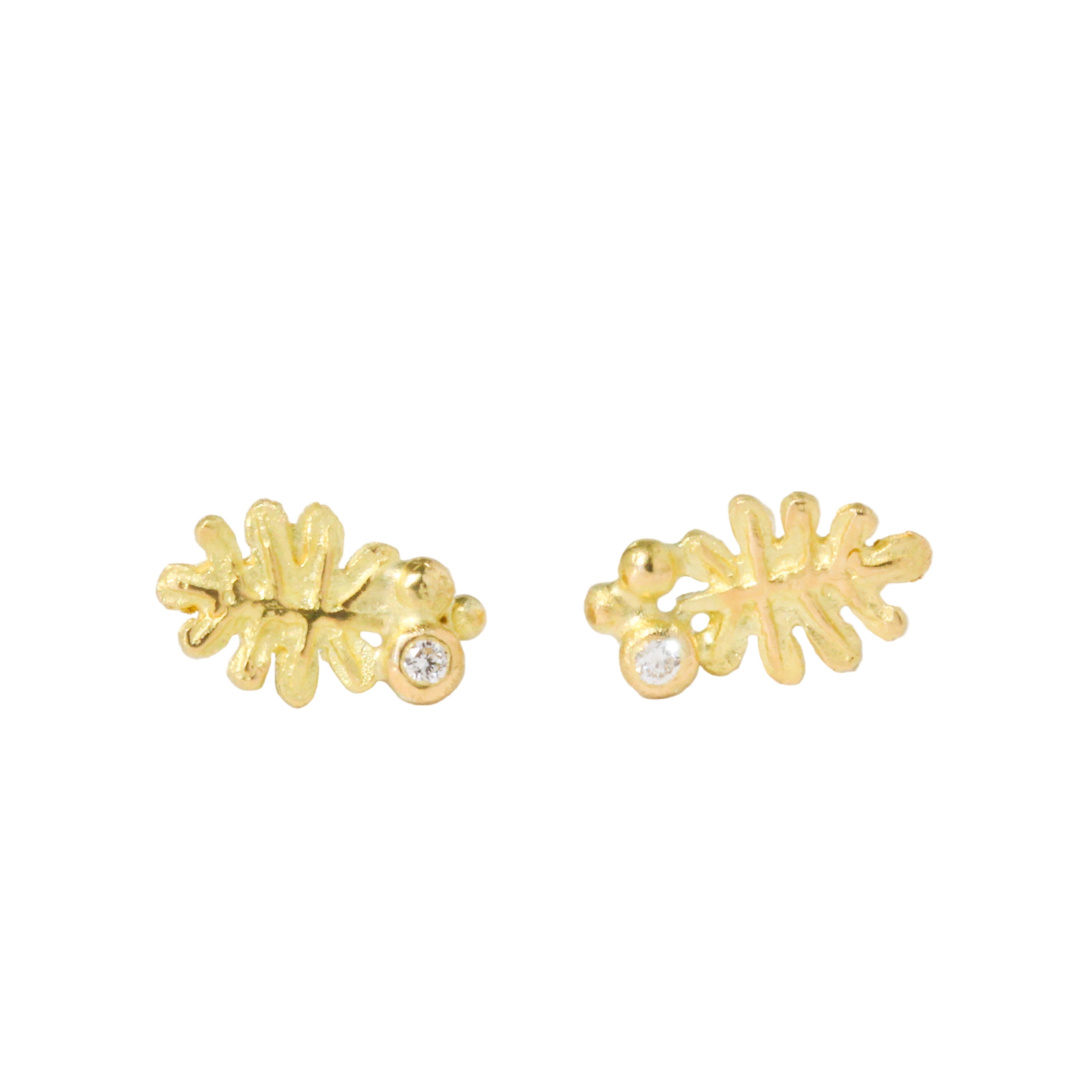 Oak Leaf Stud Earrings-Lene Vibe