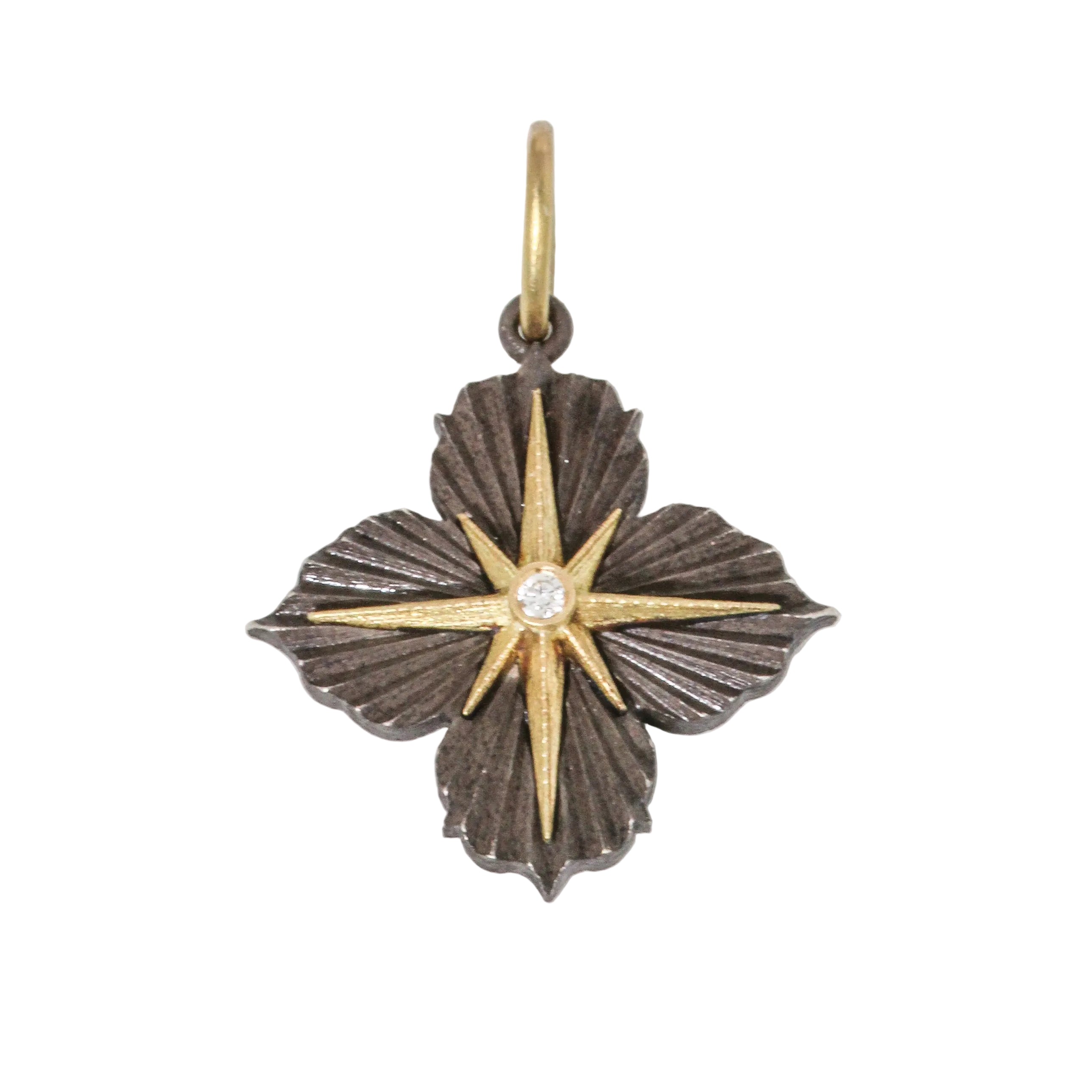 Ornate Ruche 4-Point North Star Charm-Erica Molinari