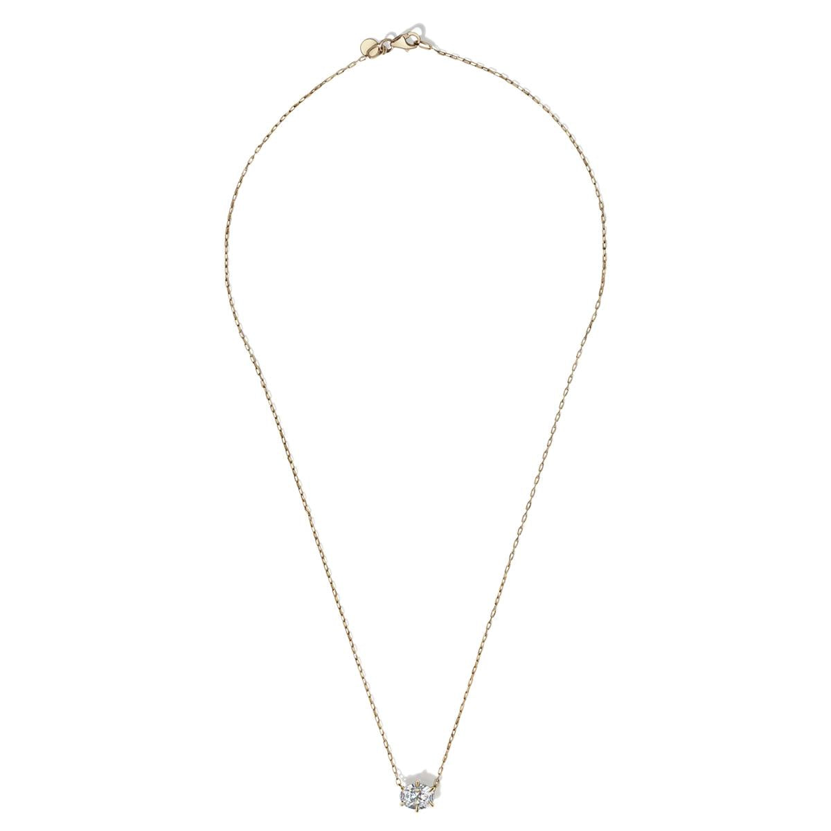 Oval Diamond Pendant Necklace-Unbridaled Collective