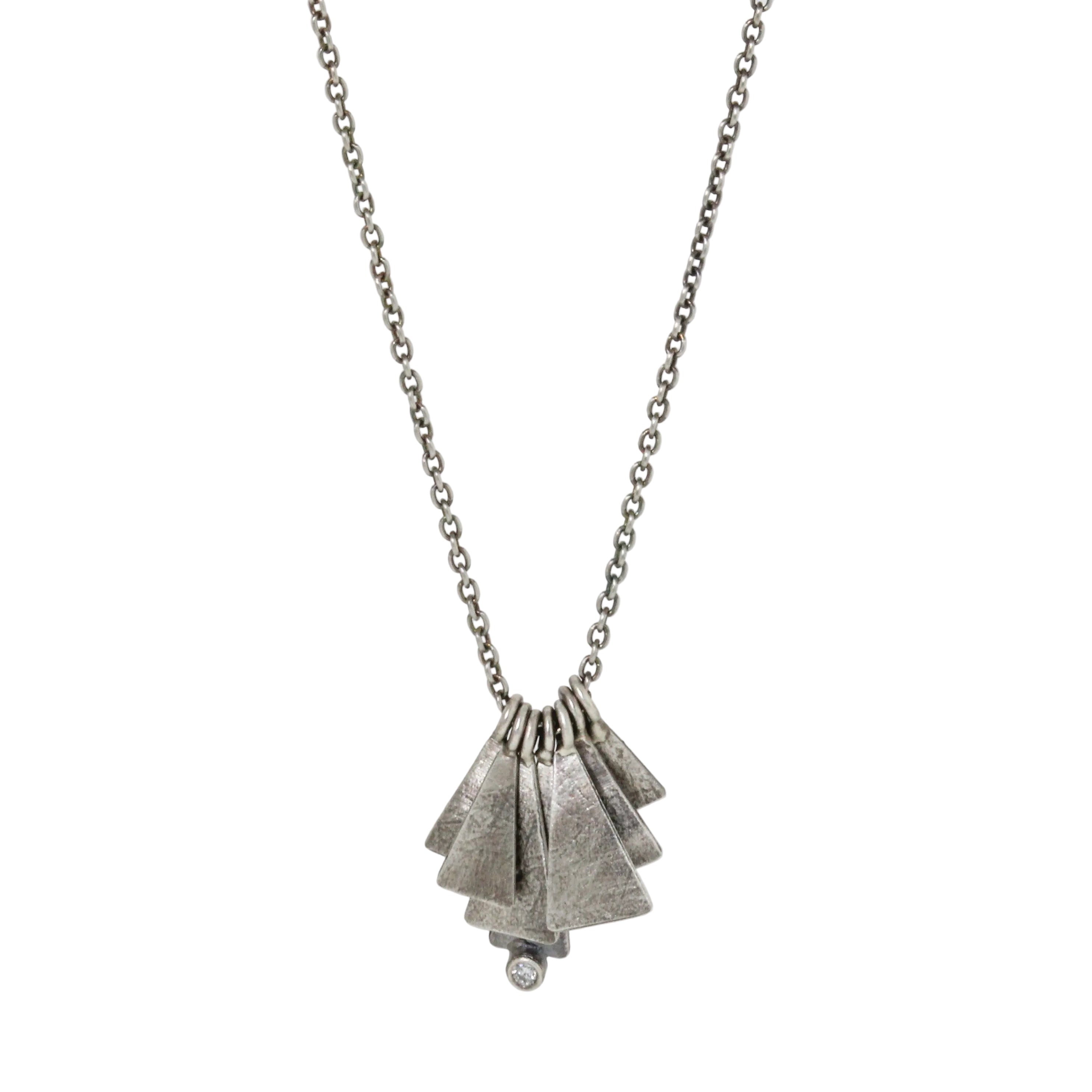 Petite Diamond Fan Necklace-Austin Titus