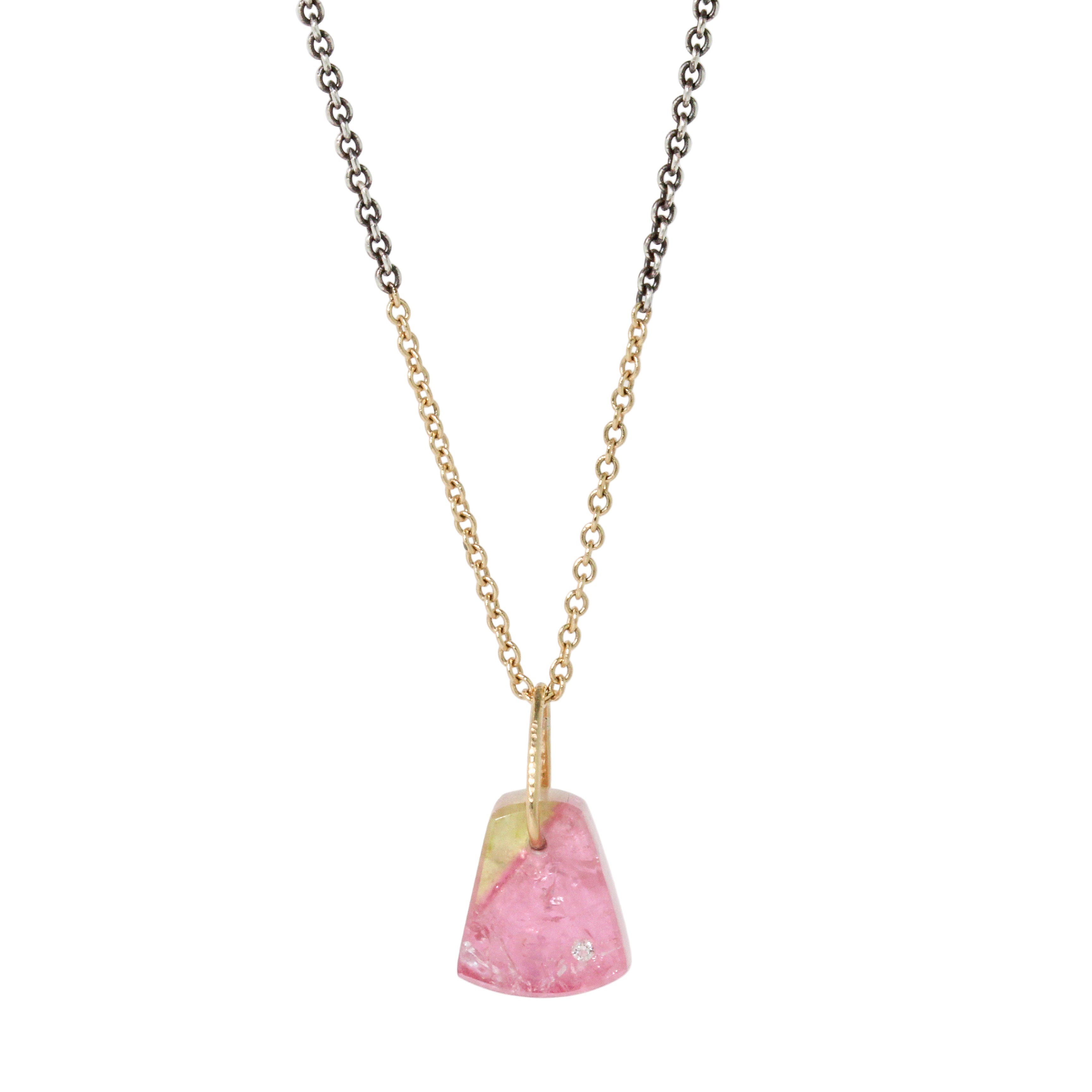 Pink Tourmaline Prism Pendant-Karin Luvaas