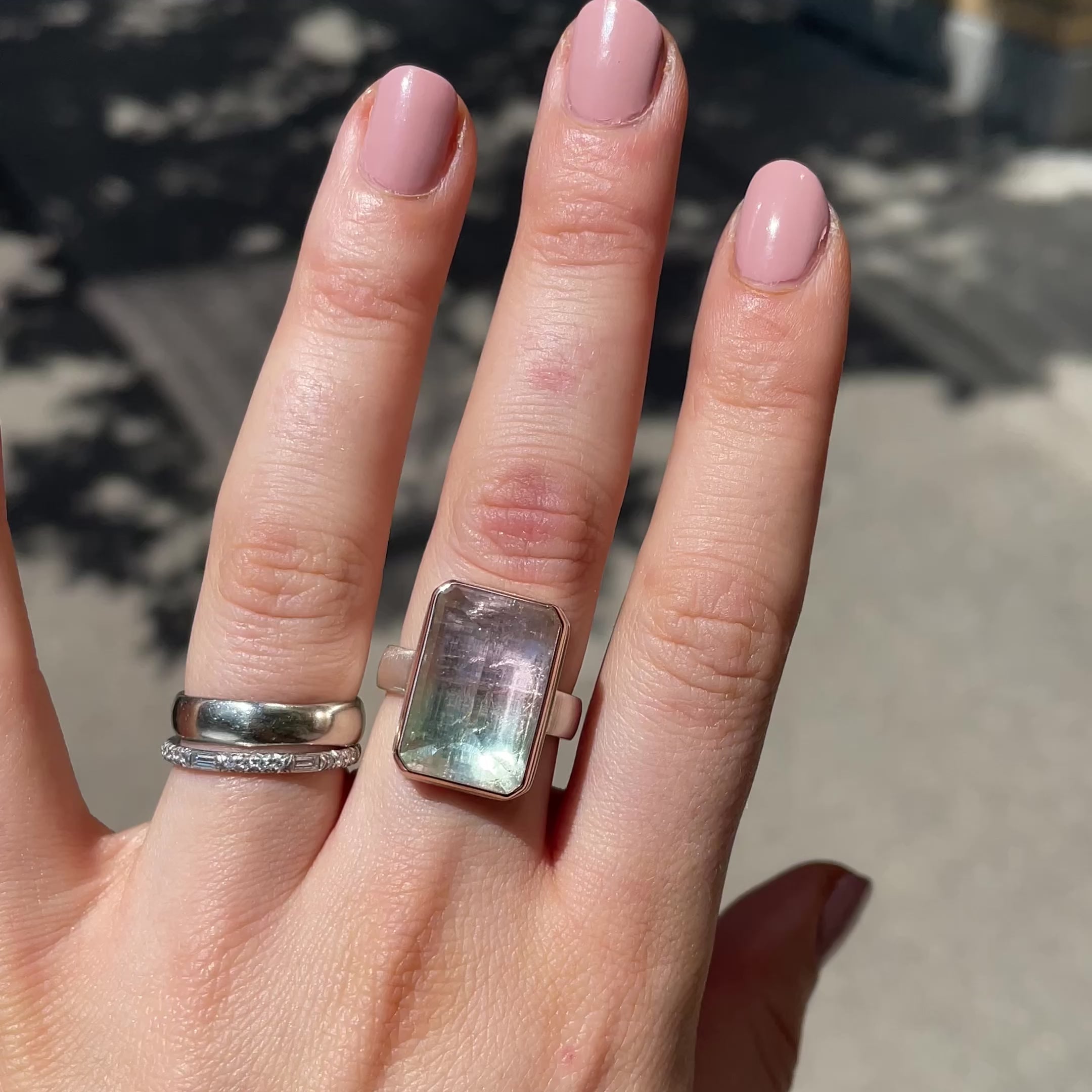 Bi-Colored Tourmaline Ring