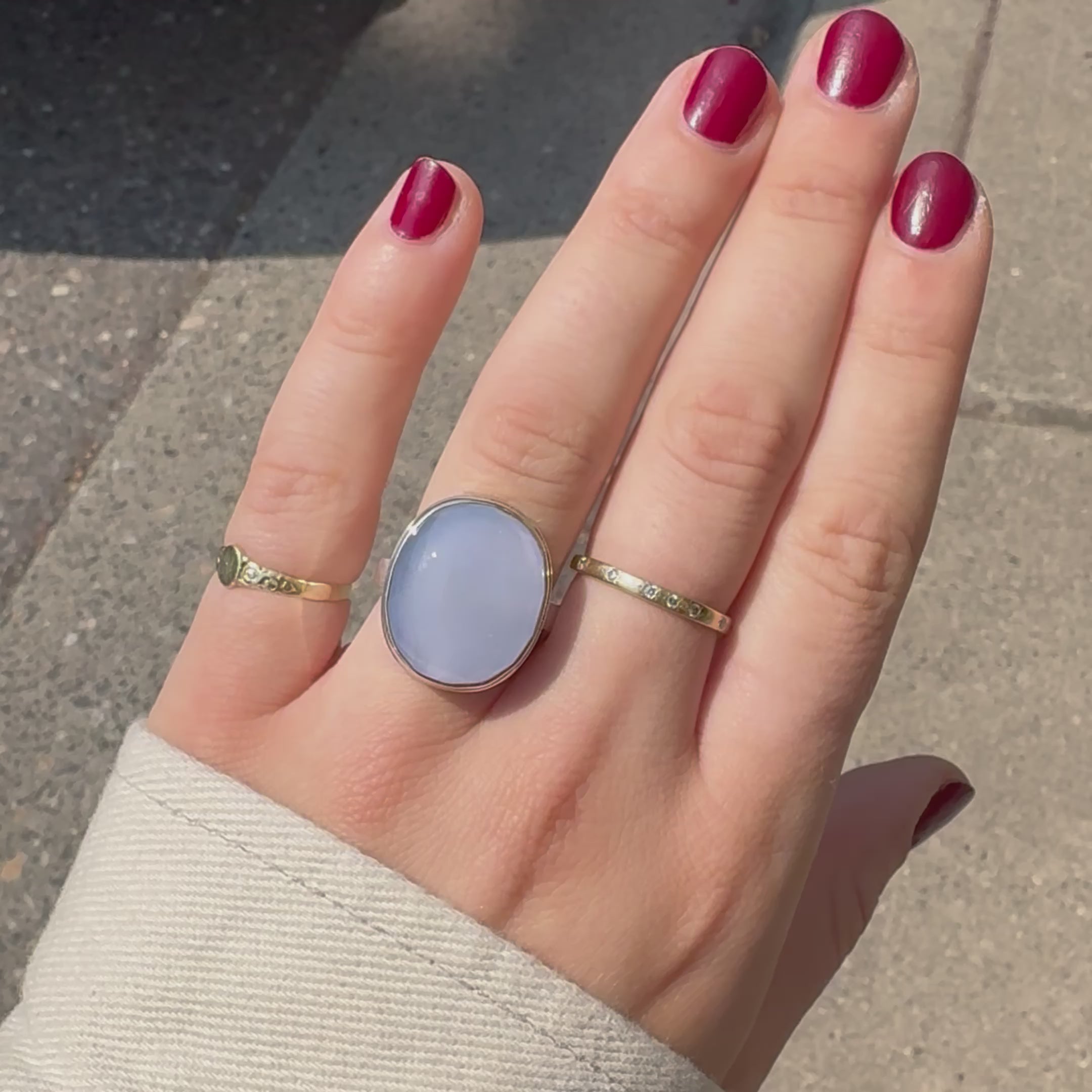 Blue Chalcedony Ring