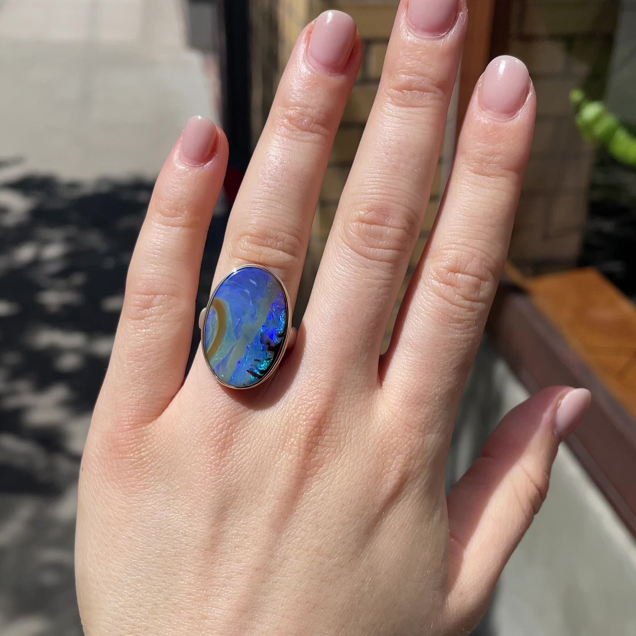 Boulder Opal Ring