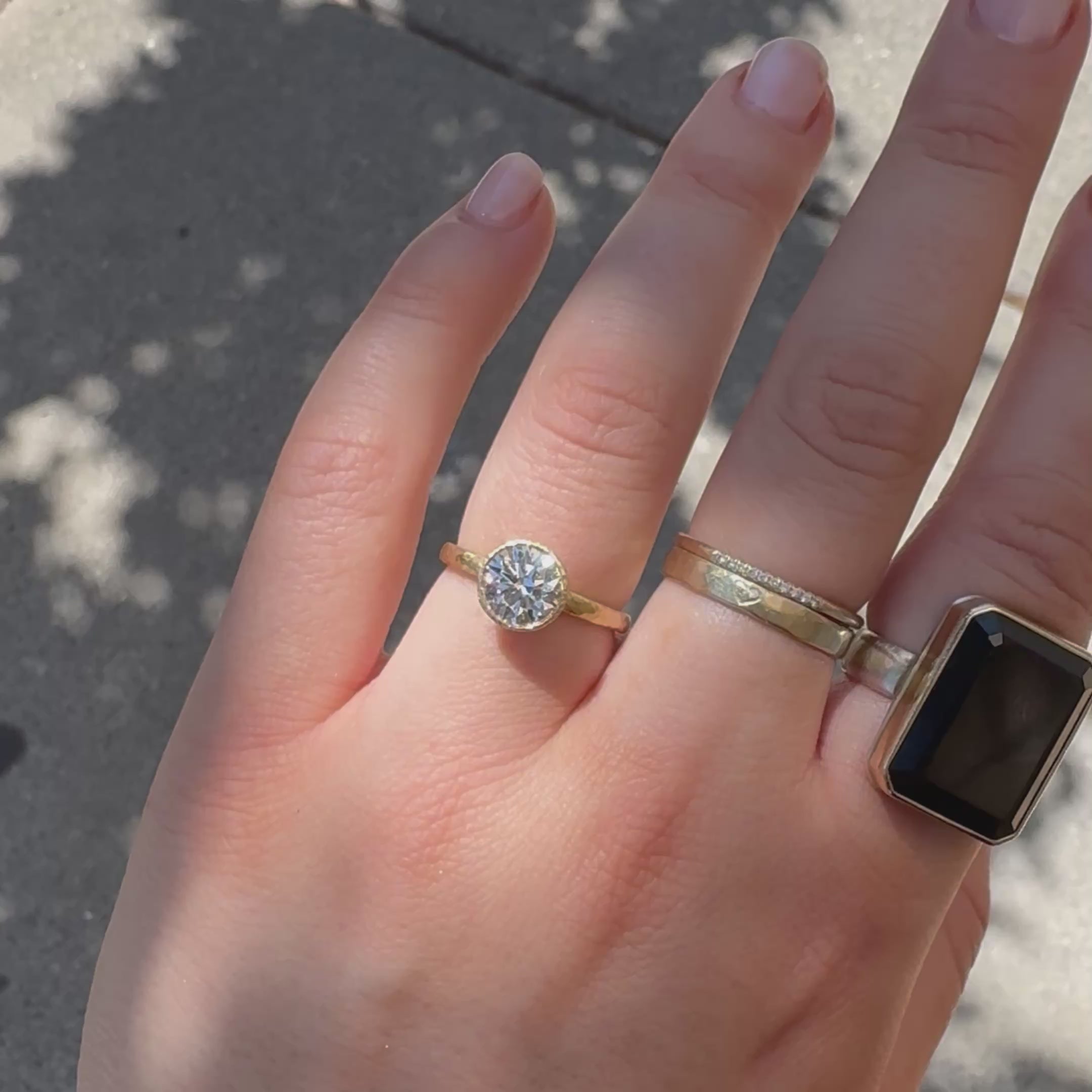 Brilliant Round Bezel Diamond Ring