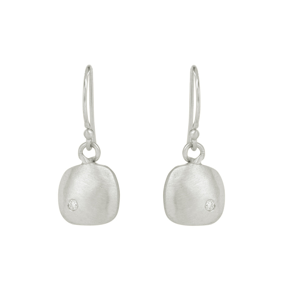 Puffy Diamond Square Earrings-Philippa Roberts