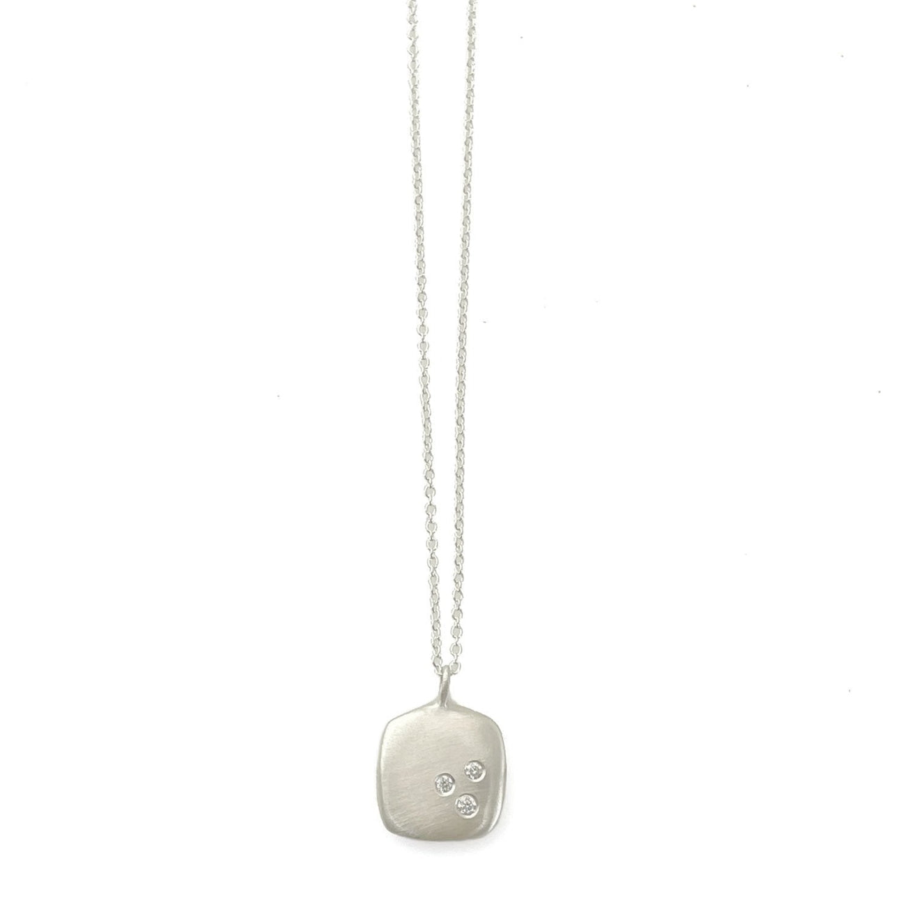 Puffy Diamond Square Necklace-Philippa Roberts