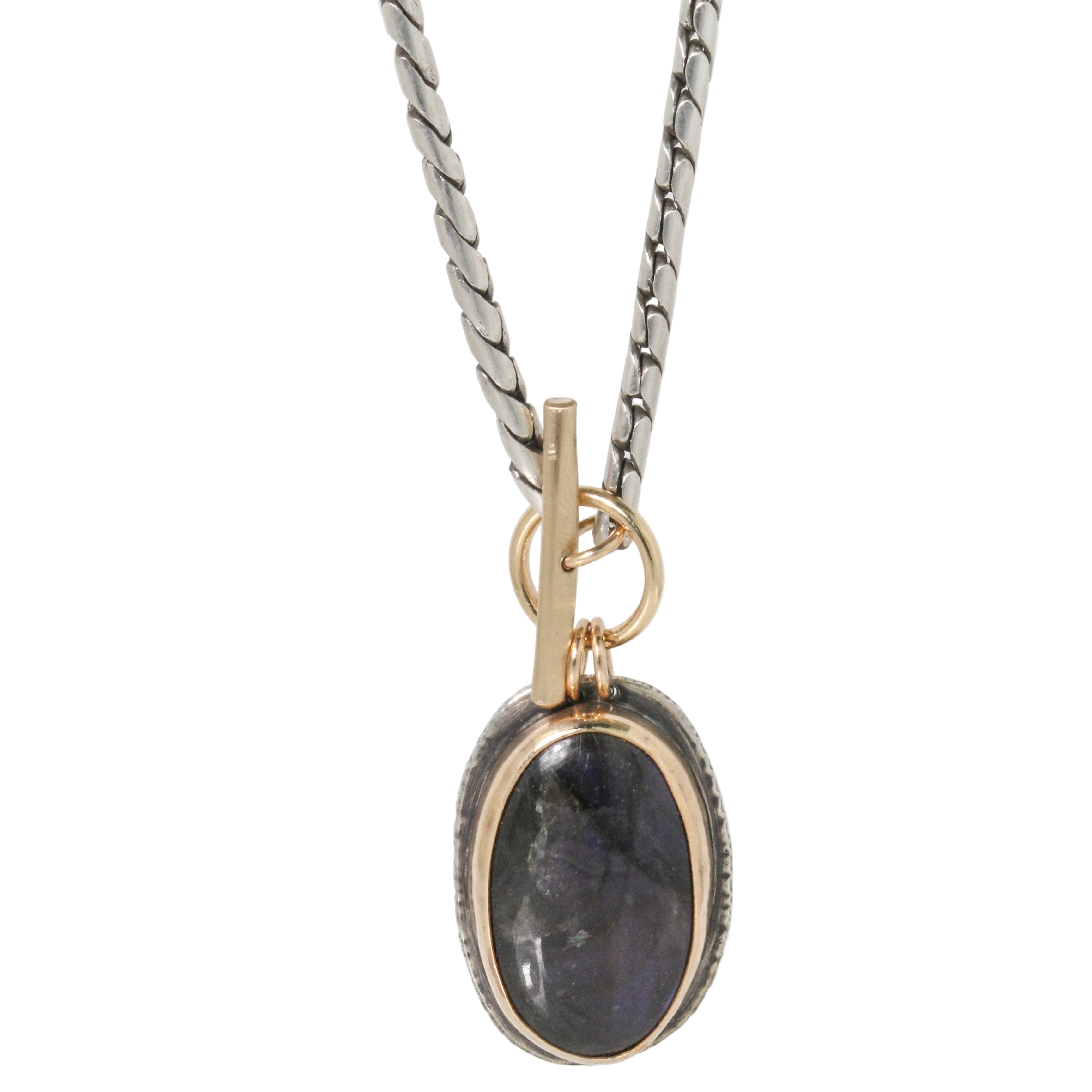 Purple Labradorite Toggle Necklace-Glacier Lily