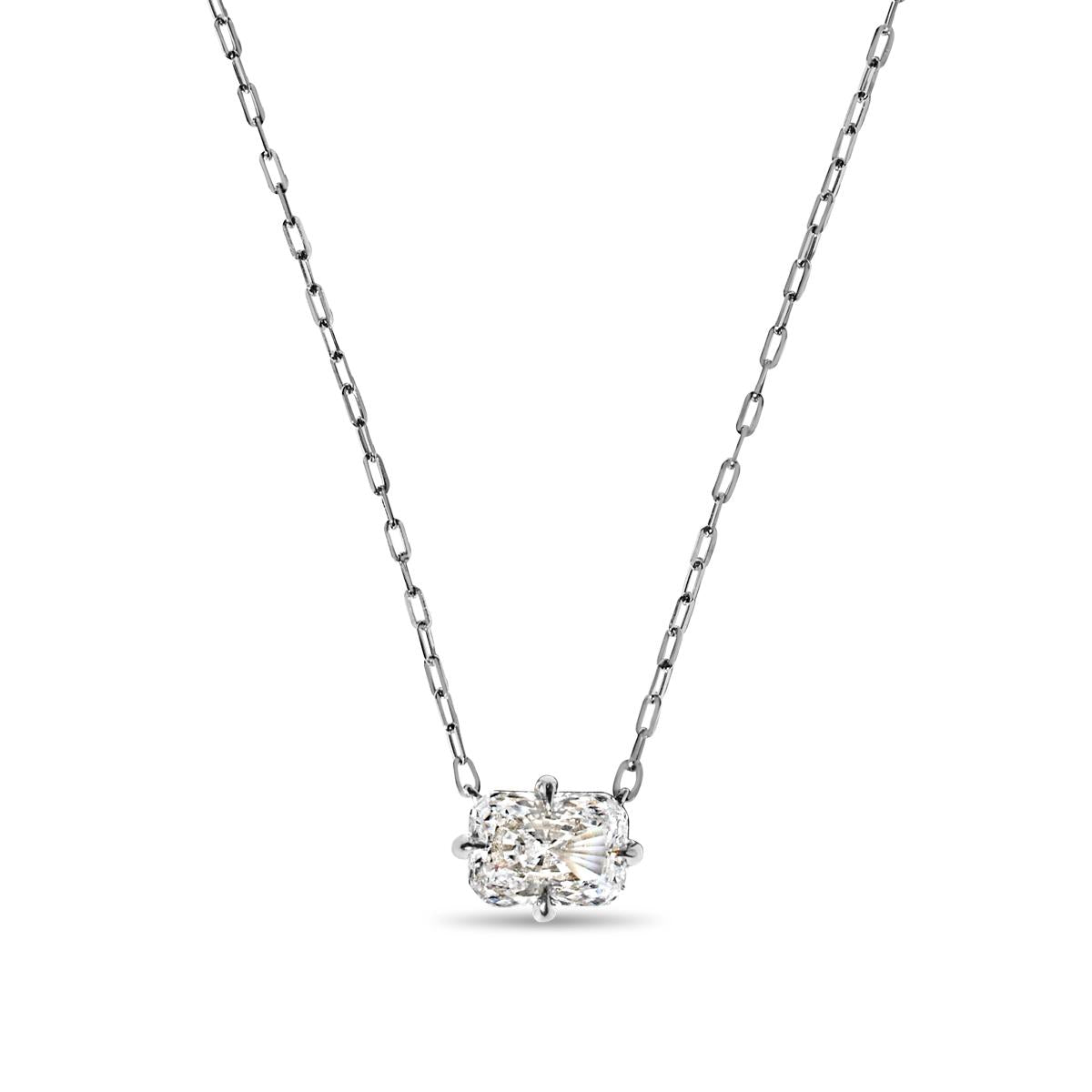 Radiant Diamond Pendant Necklace-Unbridaled Collective