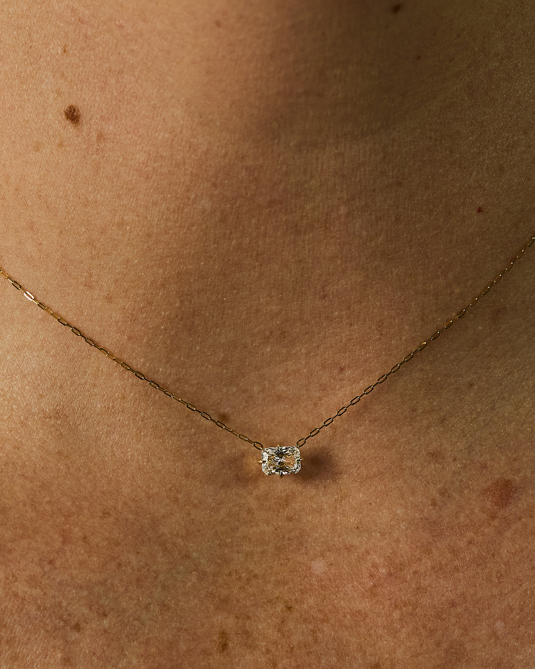 Radiant Diamond Pendant Necklace-Unbridaled Collective
