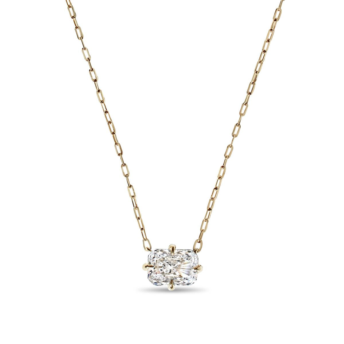 Radiant Diamond Pendant Necklace-Unbridaled Collective