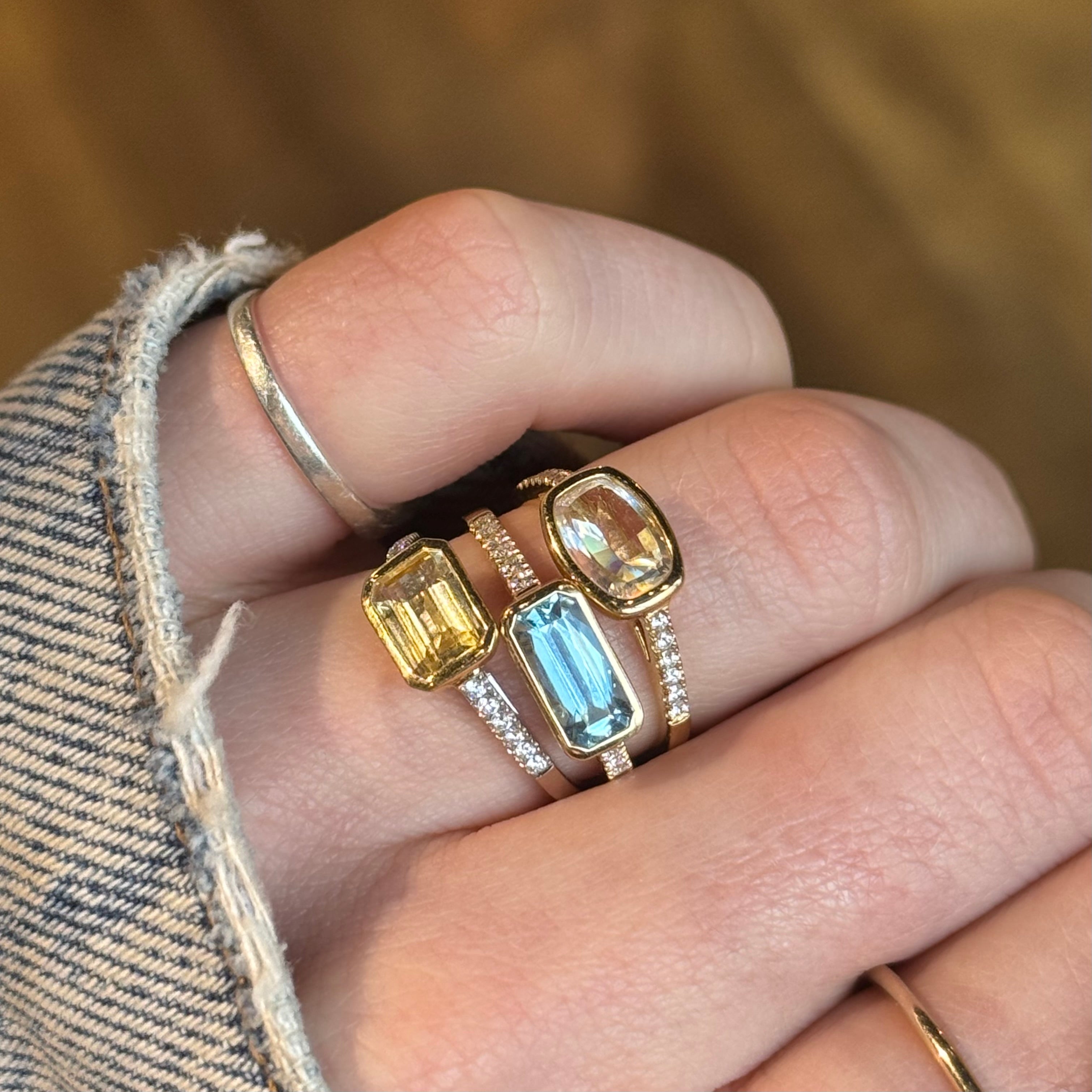 Yellow Sapphire & Diamond Ring-Kimberly Collins