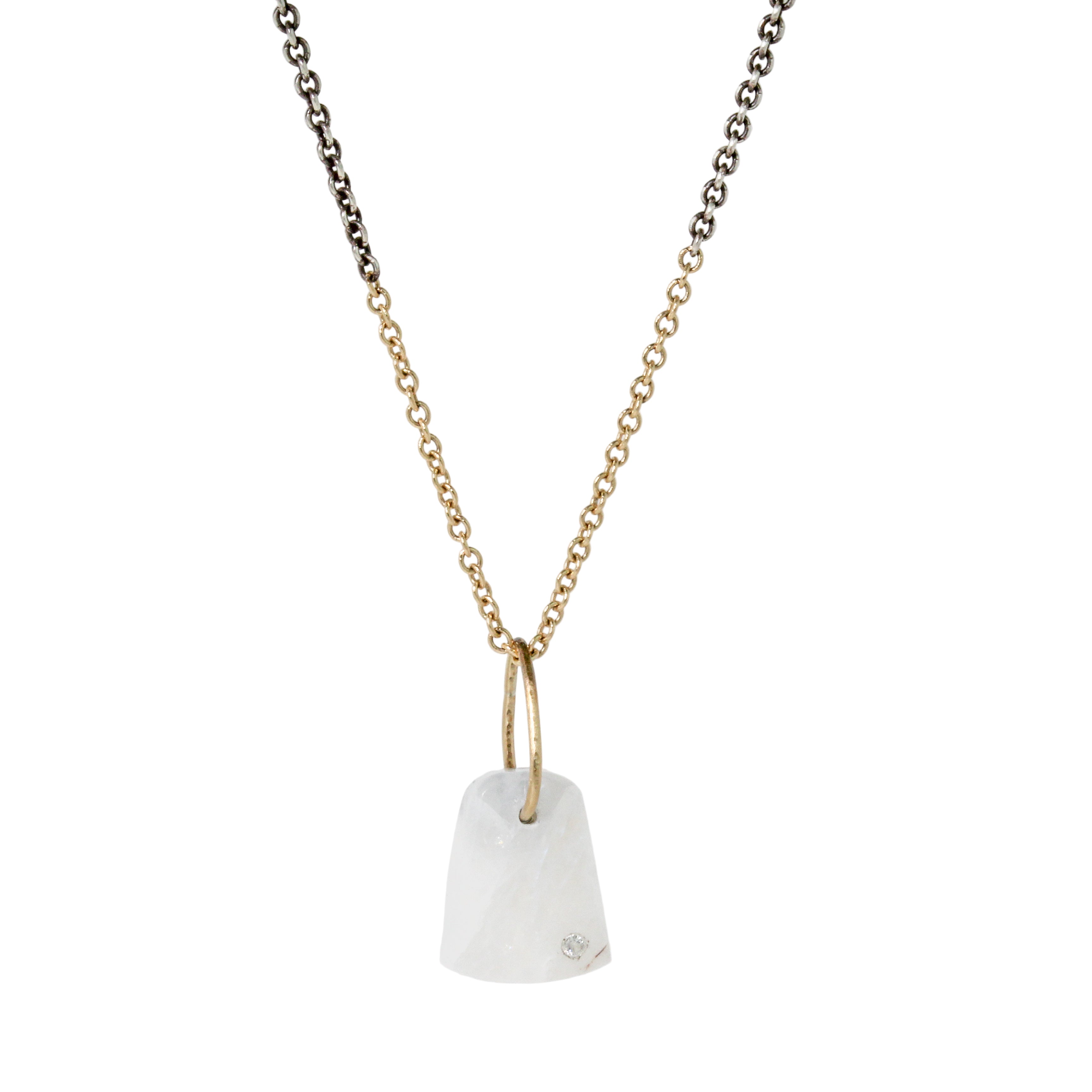 Rainbow Moonstone Prism Pendant-Karin Luvaas