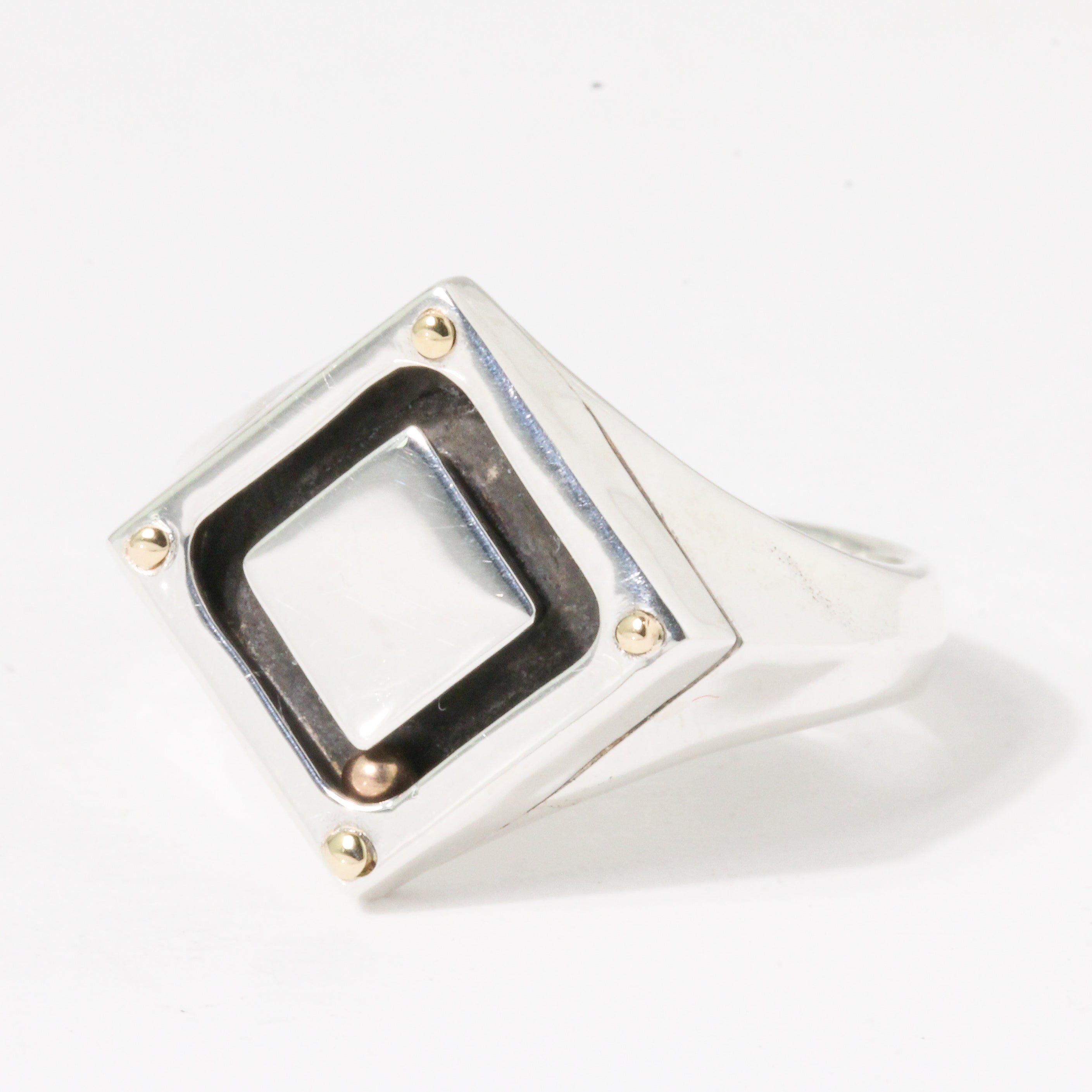Rhombus Orbit Signet Ring-Emma Brooke